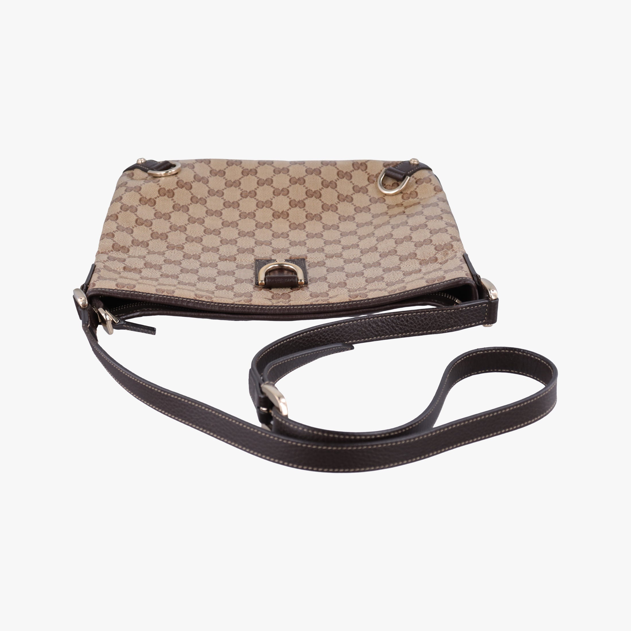 Secondhand Gucci Abbey Brown PVC coated canvas 268642 shoulderbag | stylenewstar