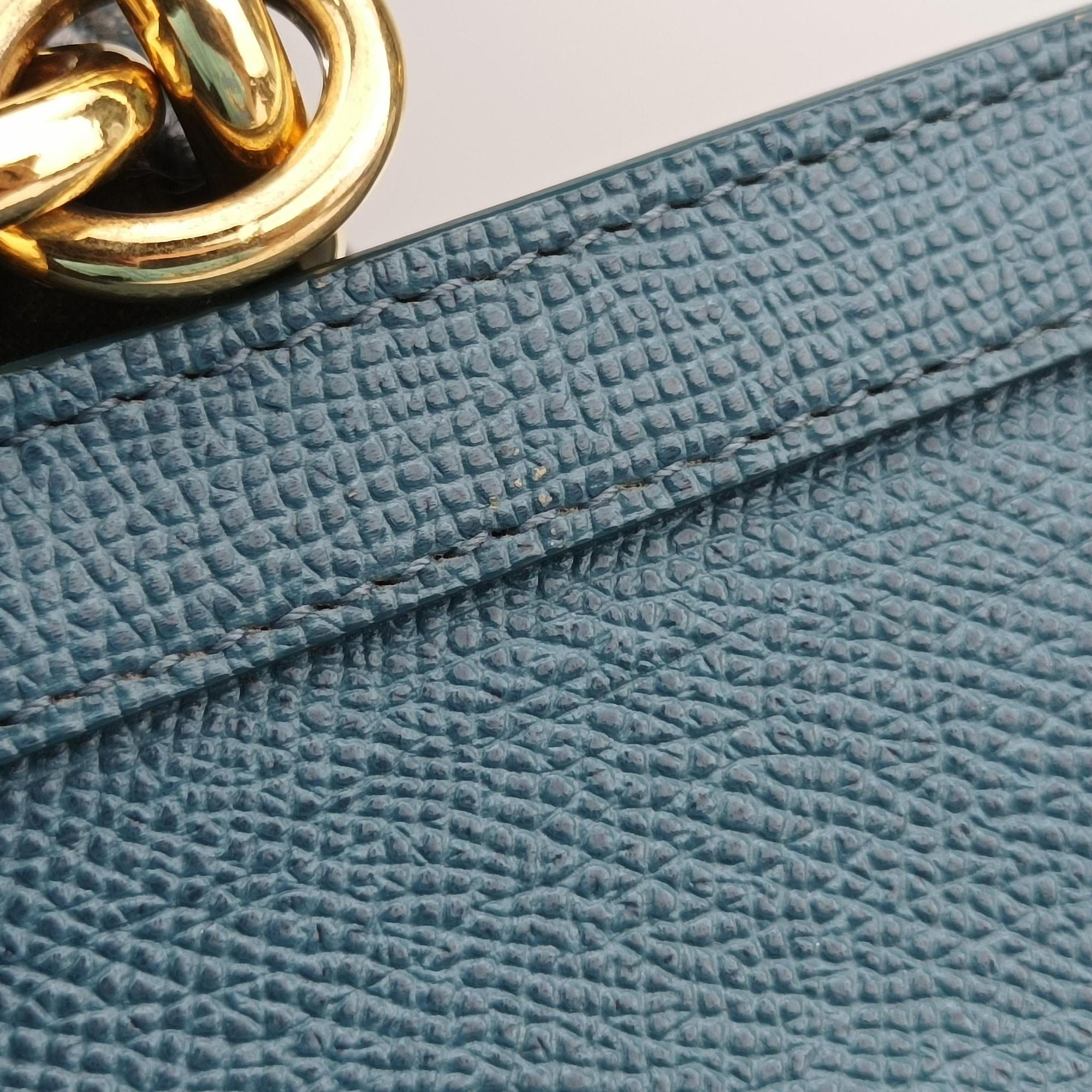 Pre-owned Dolce & Gabbana SICILY Blue Leather  shoulderbag | stylenewstar