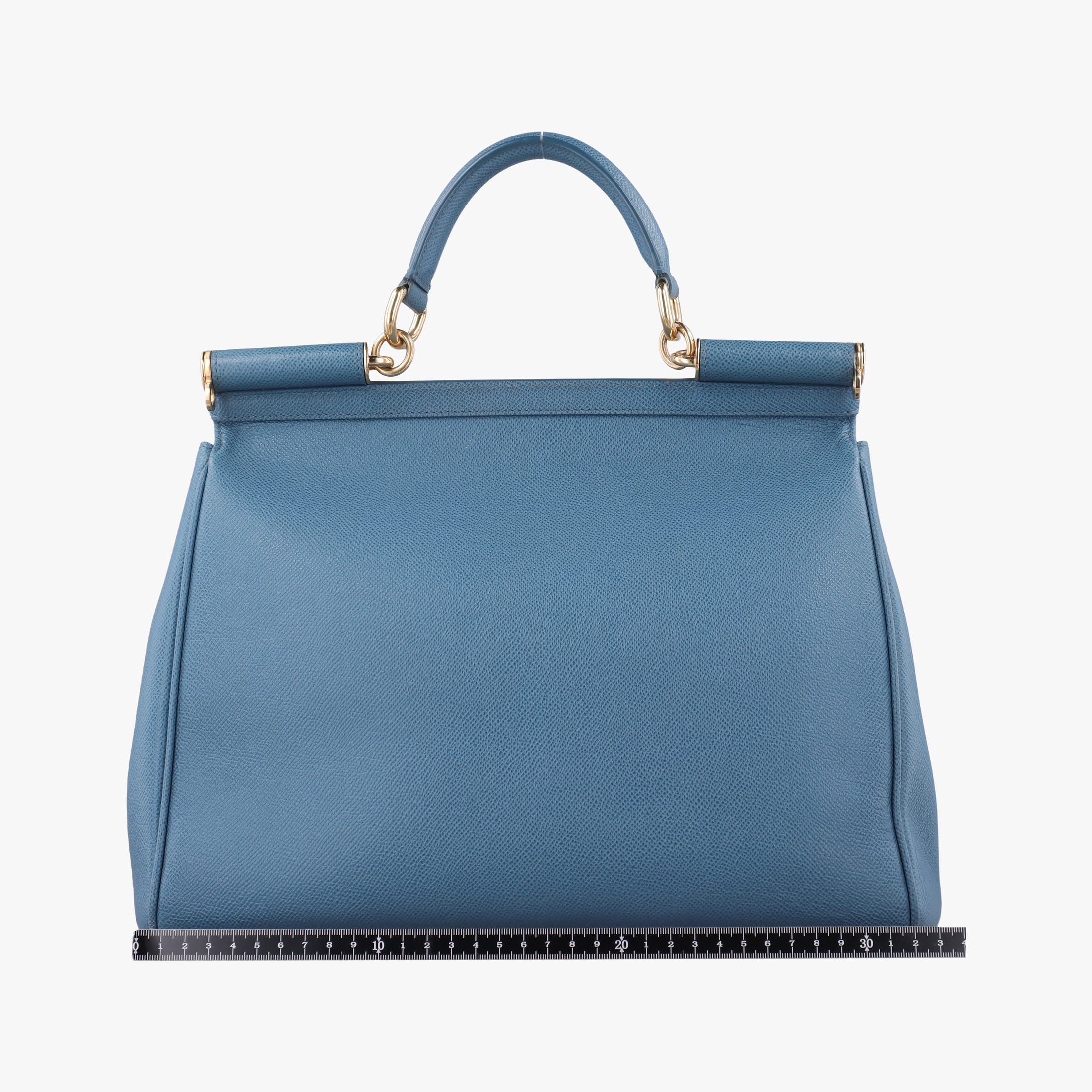 Pre-owned Dolce & Gabbana SICILY Blue Leather  shoulderbag | stylenewstar