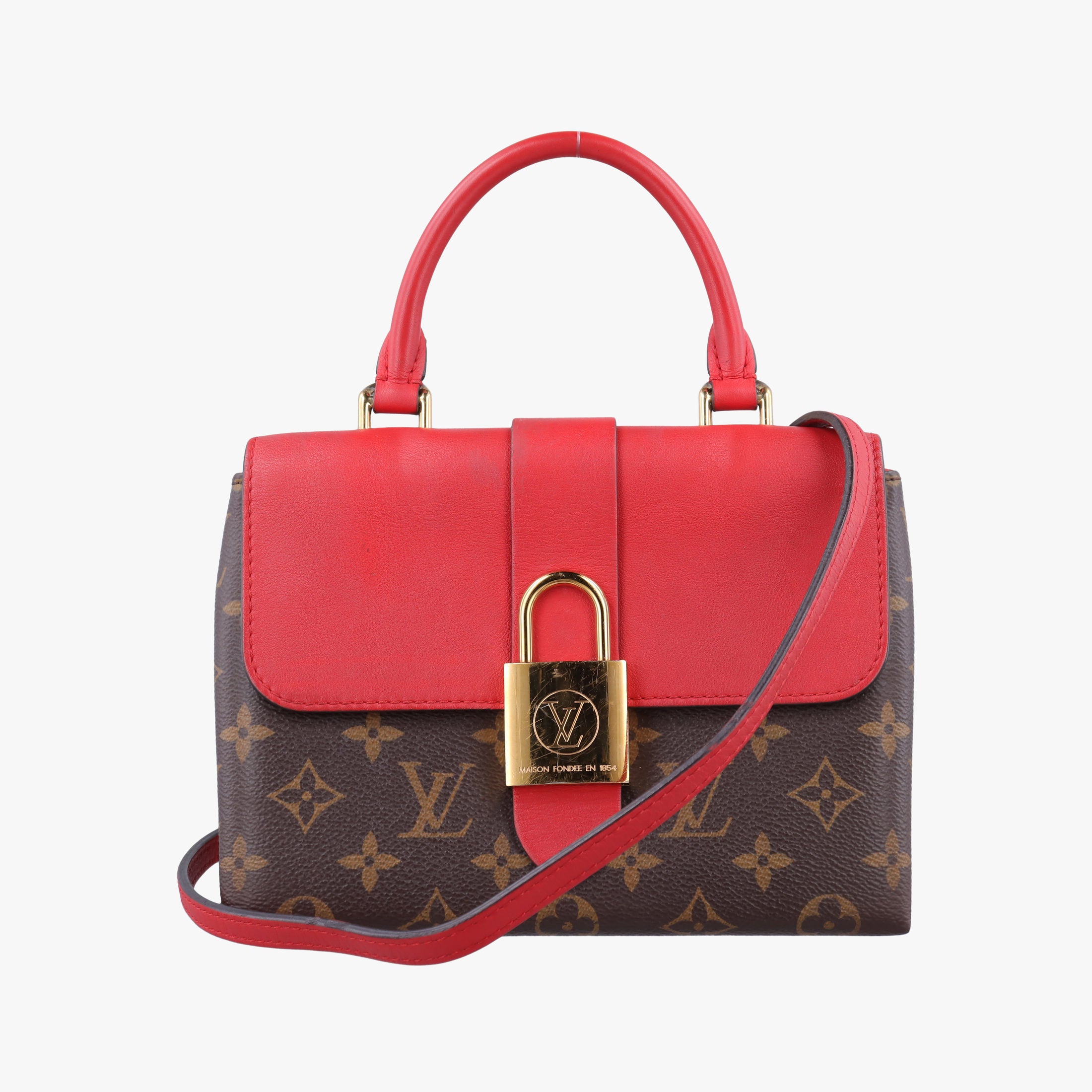 Secondhand Louis Vuitton Locky BB Monogram/Brown×Coqulicot Monogram canvas×calf leather M44322 shoulderbag | stylenewstar