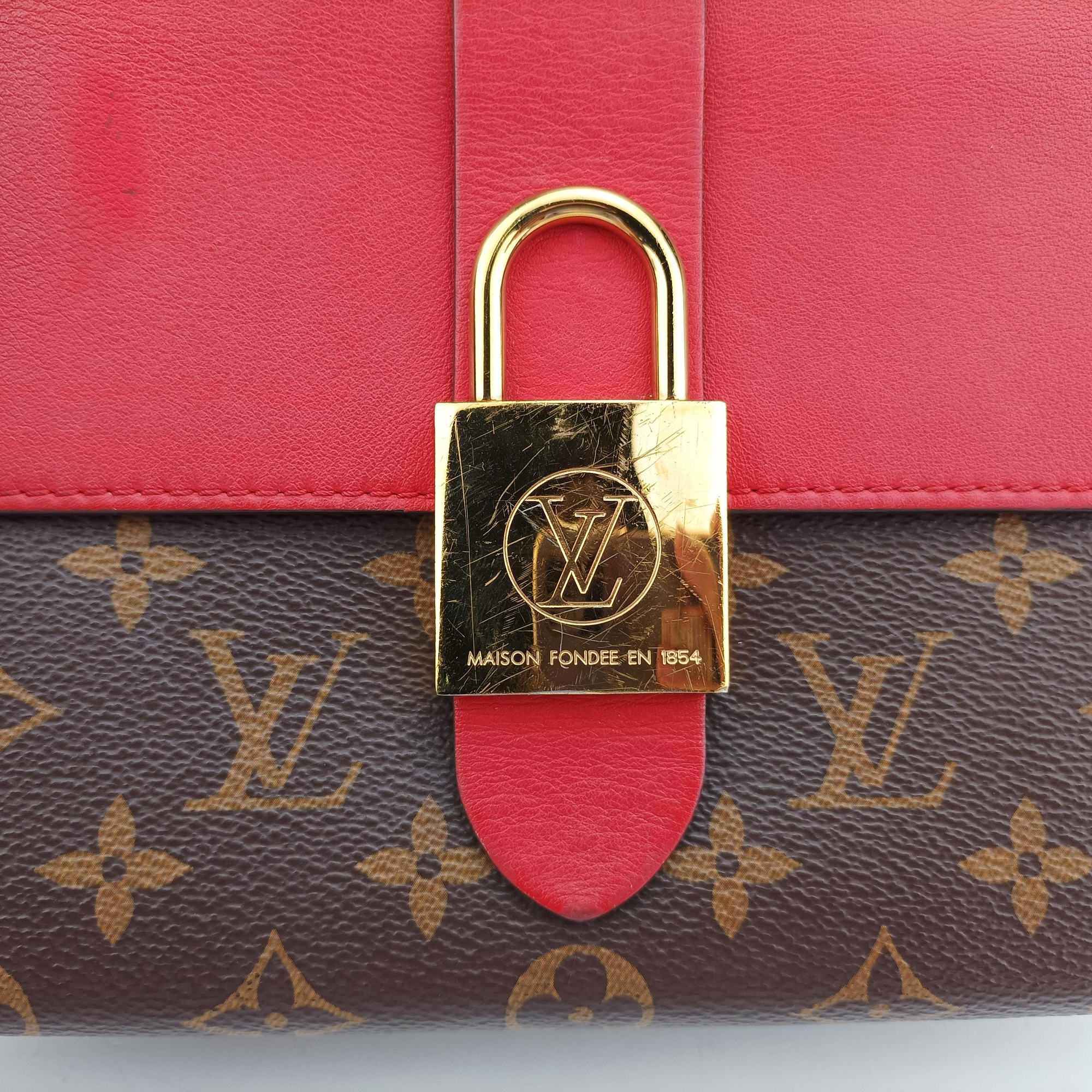 Secondhand Louis Vuitton Locky BB Monogram/Brown×Coqulicot Monogram canvas×calf leather M44322 shoulderbag | stylenewstar