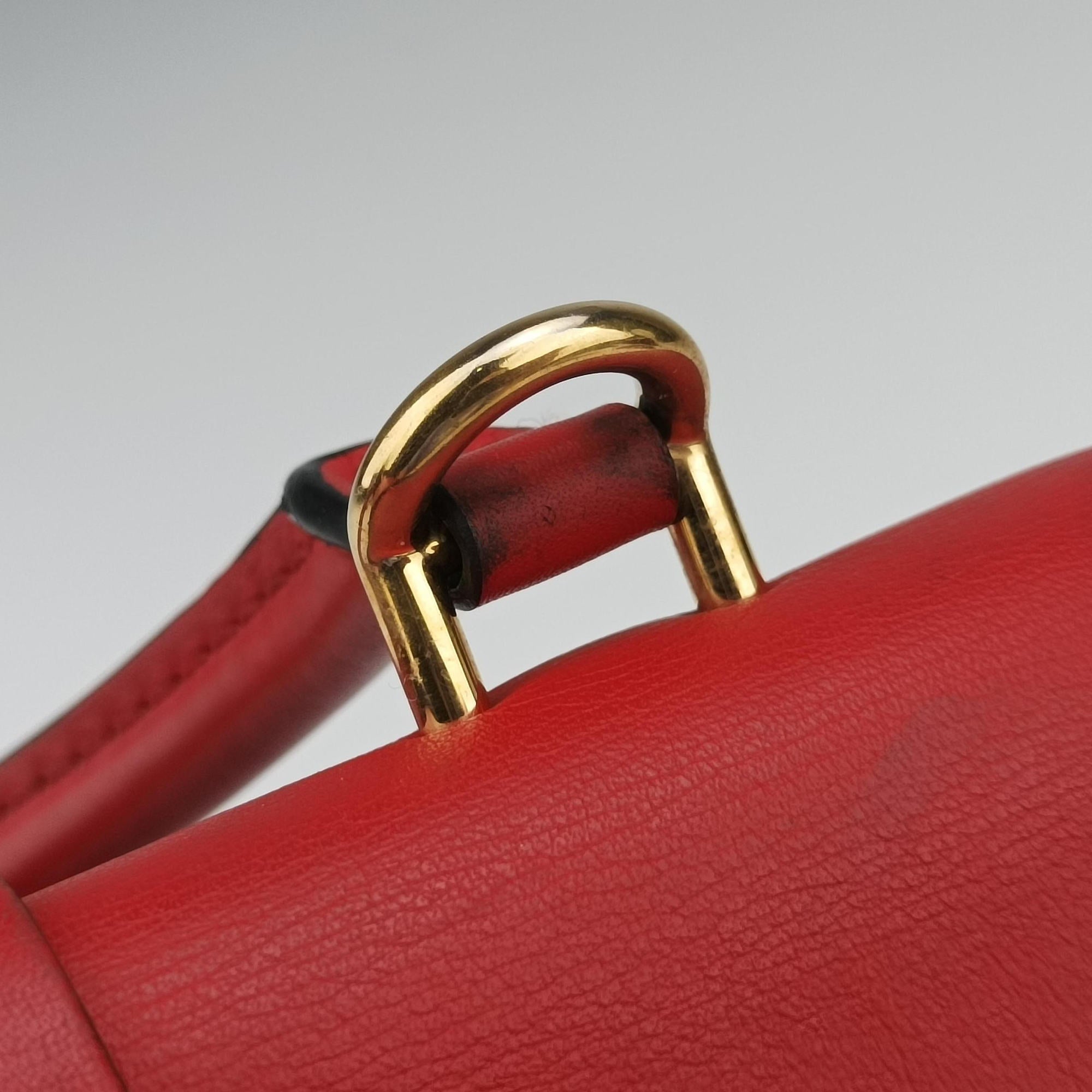 Secondhand Louis Vuitton Locky BB Monogram/Brown×Coqulicot Monogram canvas×calf leather M44322 shoulderbag | stylenewstar