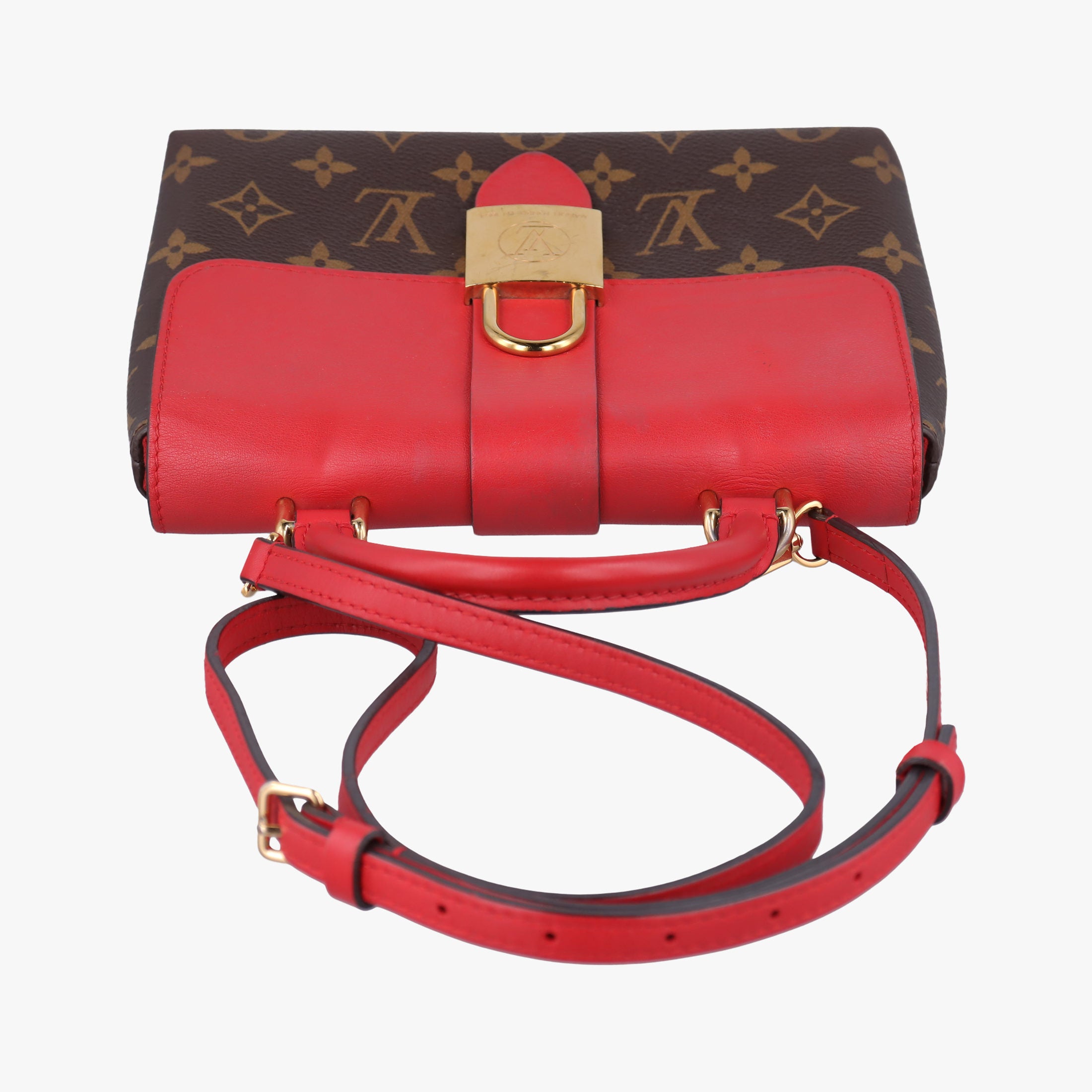 Secondhand Louis Vuitton Locky BB Monogram/Brown×Coqulicot Monogram canvas×calf leather M44322 shoulderbag | stylenewstar