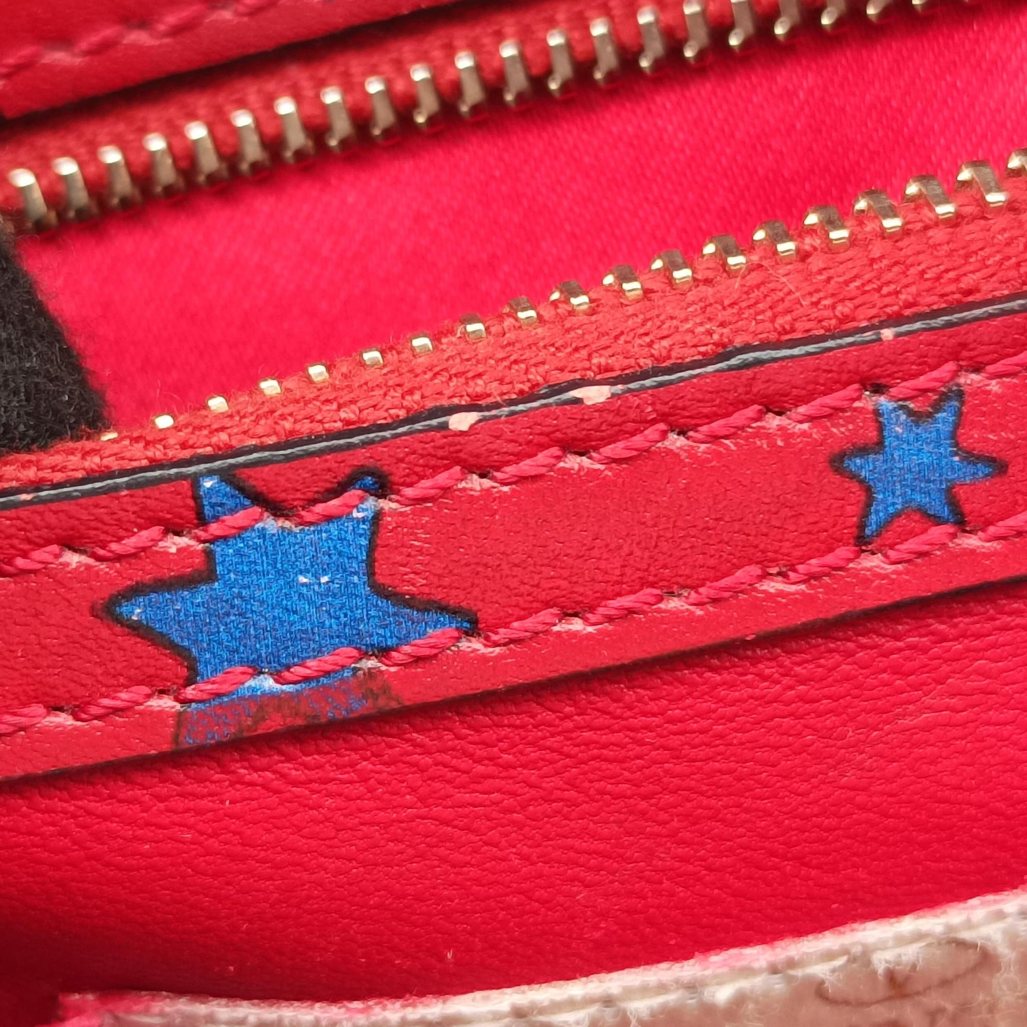 Pre-owned Valentino Rockstud Red Multi Calfskin  shoulderbag | stylenewstar