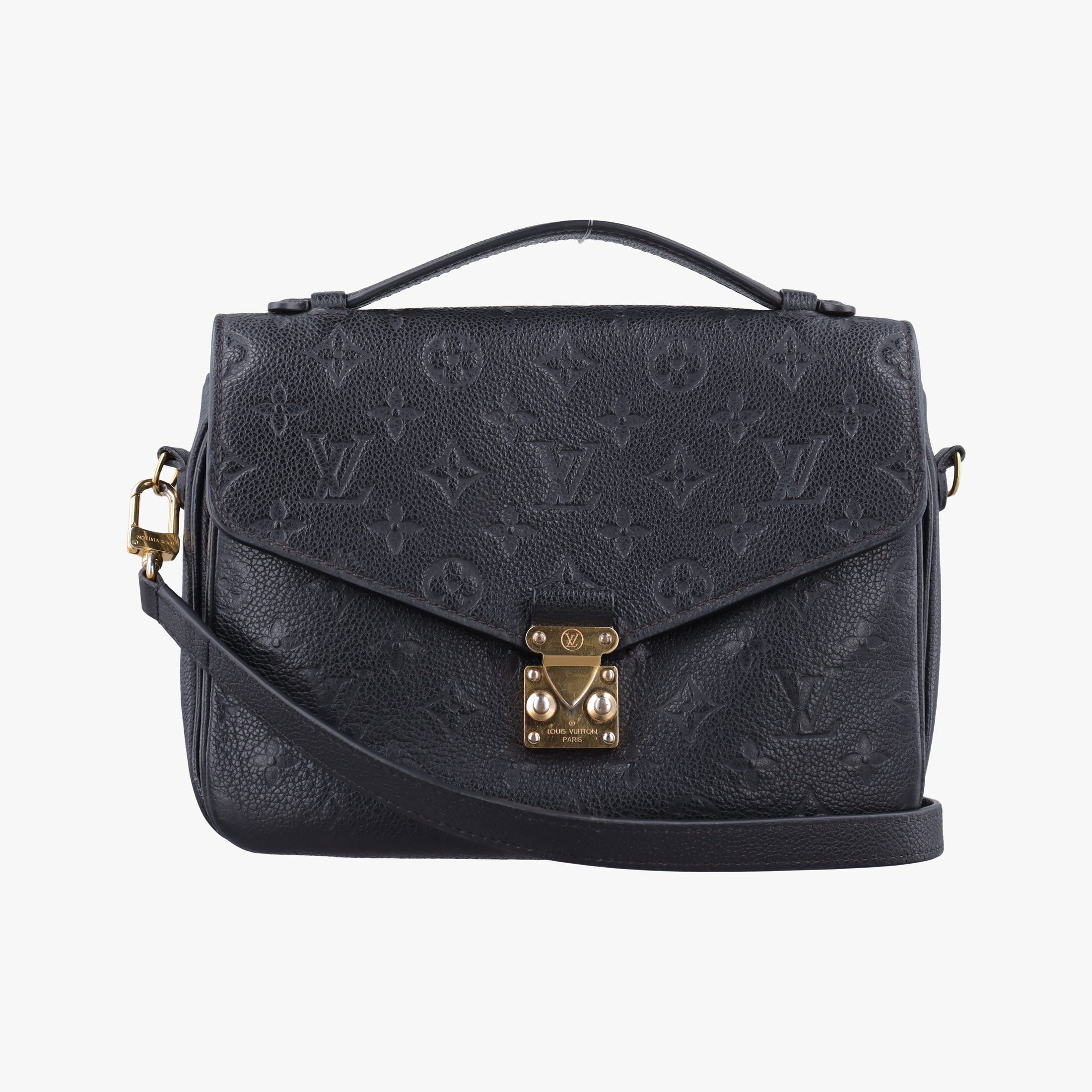 Pre-owned Louis Vuitton Pochette Metis MM Black Monogram Empreinte M41487 shoulderbag | stylenewstar