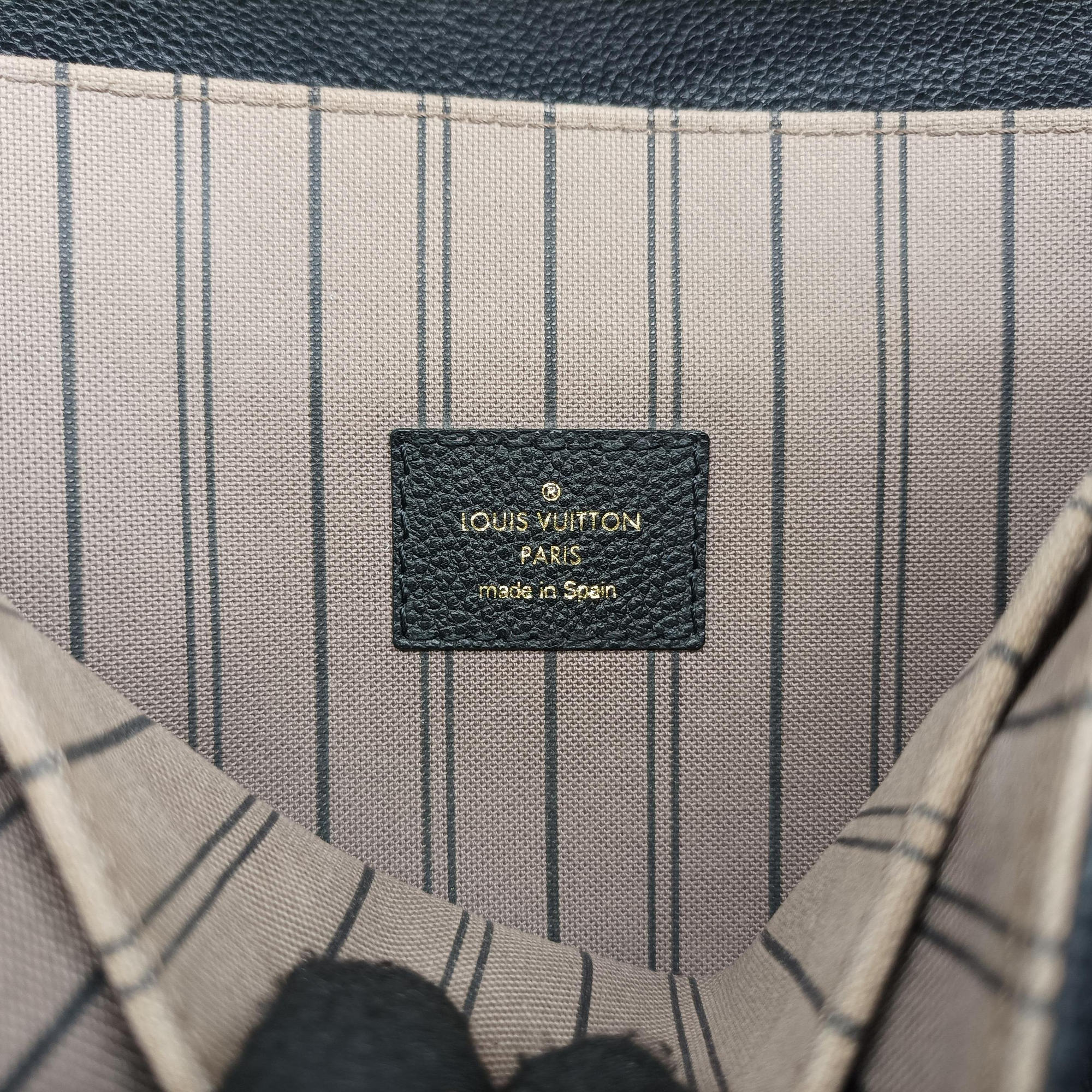 Pre-owned Louis Vuitton Pochette Metis MM Black Monogram Empreinte M41487 shoulderbag | stylenewstar