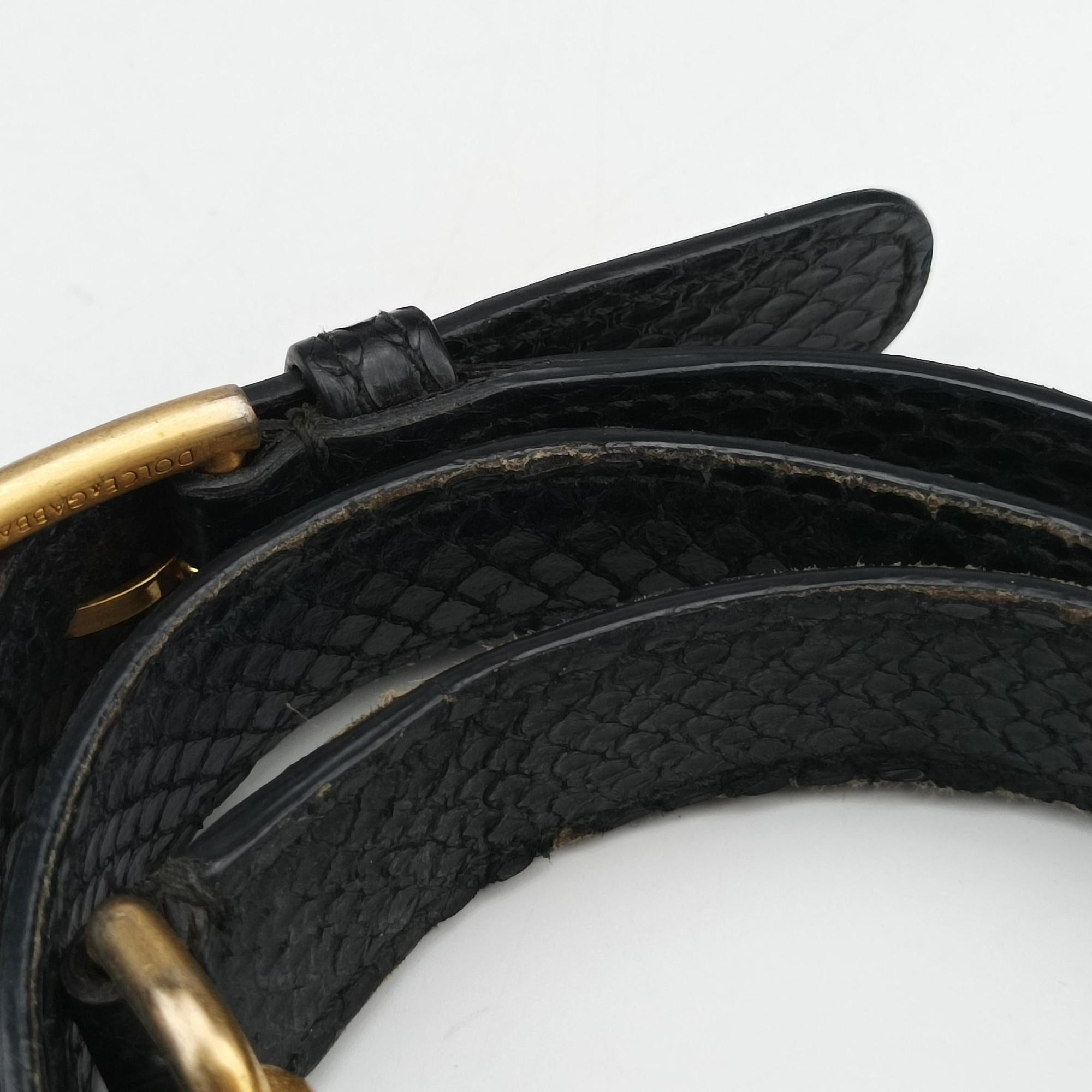 Vintage Dolce & Gabbana Rosalia Top Handle Black Leather×Suede×Python  shoulderbag | stylenewstar