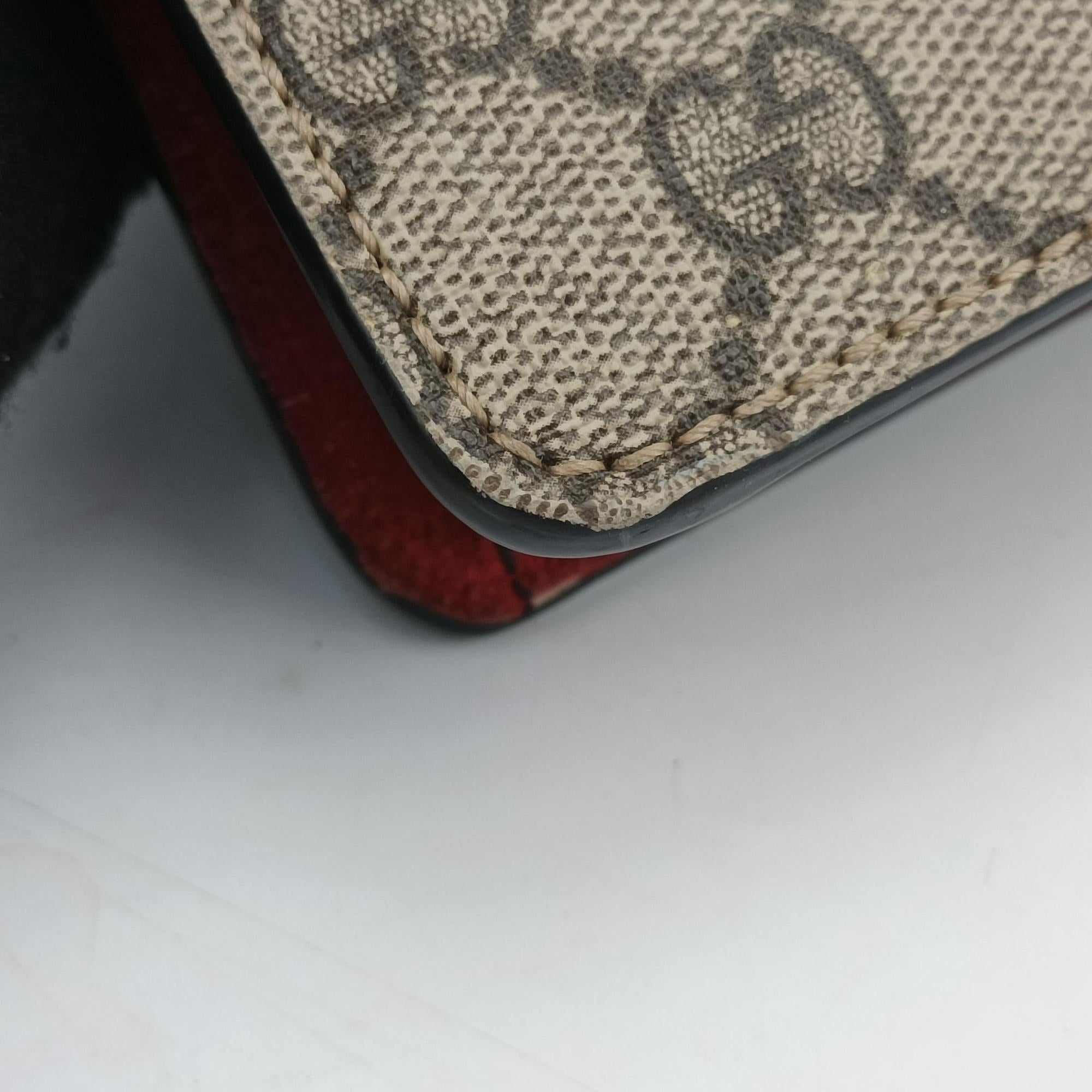 Pre-owned Gucci Dionysus beige×red PVC coated canvas × suede 421970 shoulderbag | stylenewstar