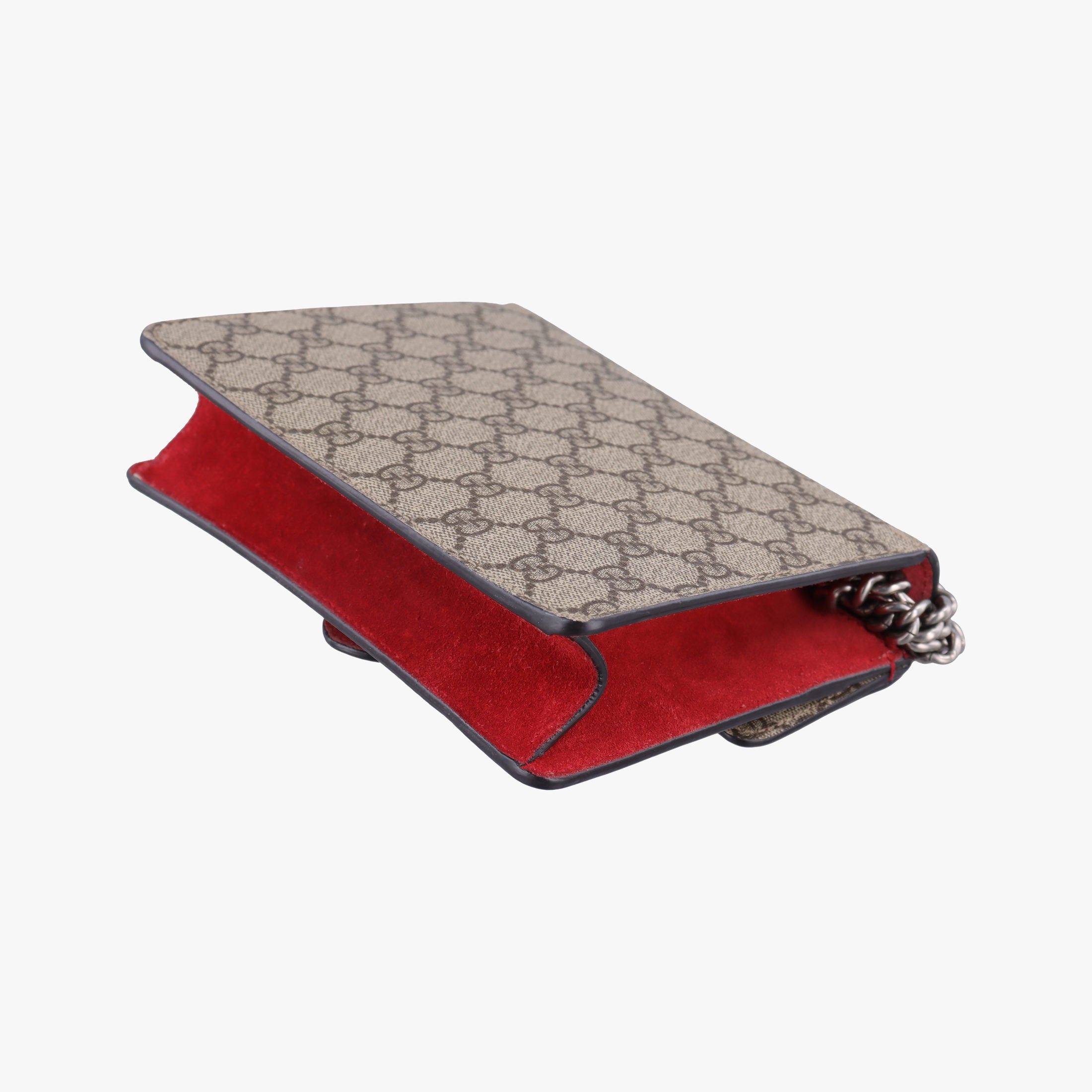 Pre-owned Gucci Dionysus beige×red PVC coated canvas × suede 421970 shoulderbag | stylenewstar