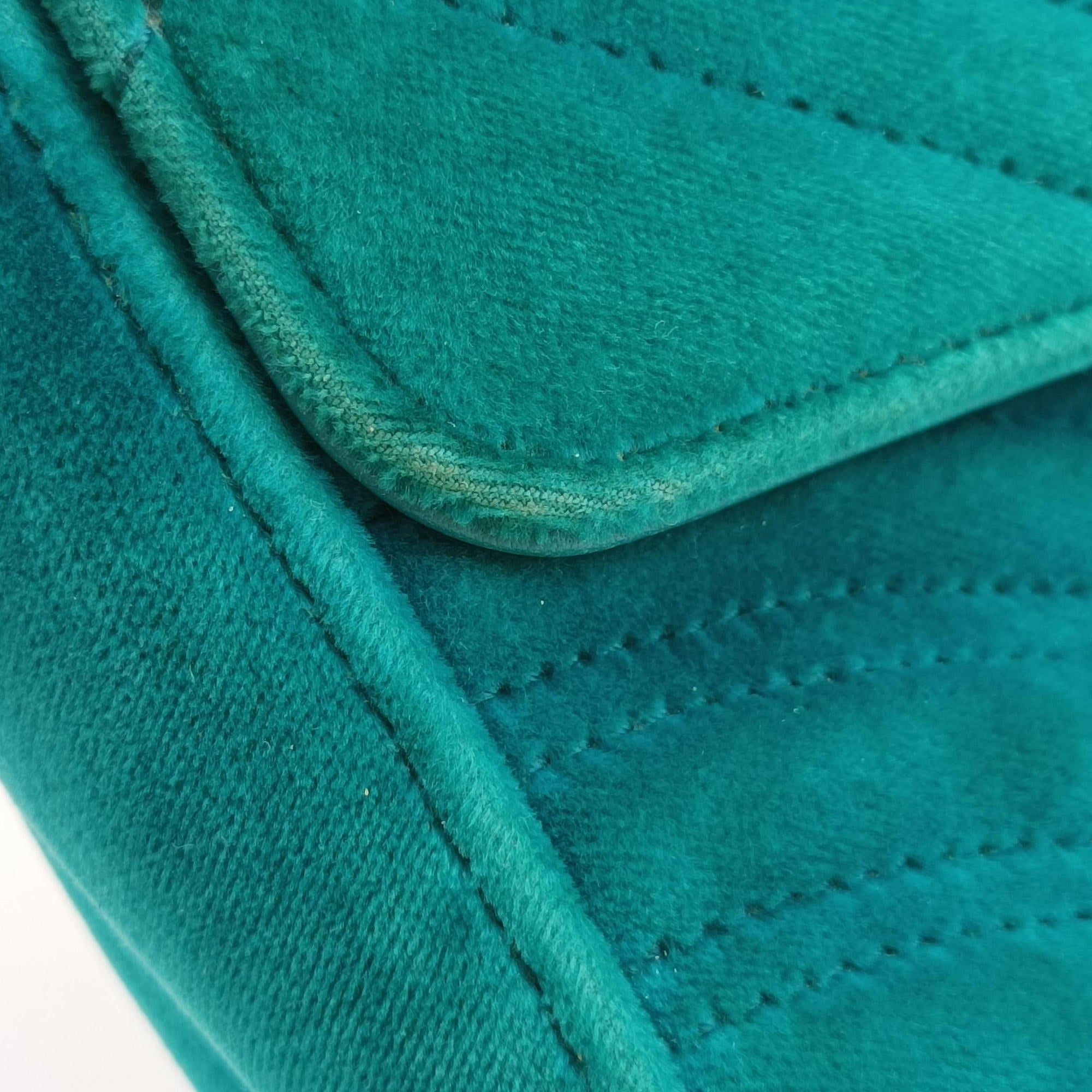 Secondhand Gucci GG Marmont Blue velour 443497 shoulderbag | stylenewstar