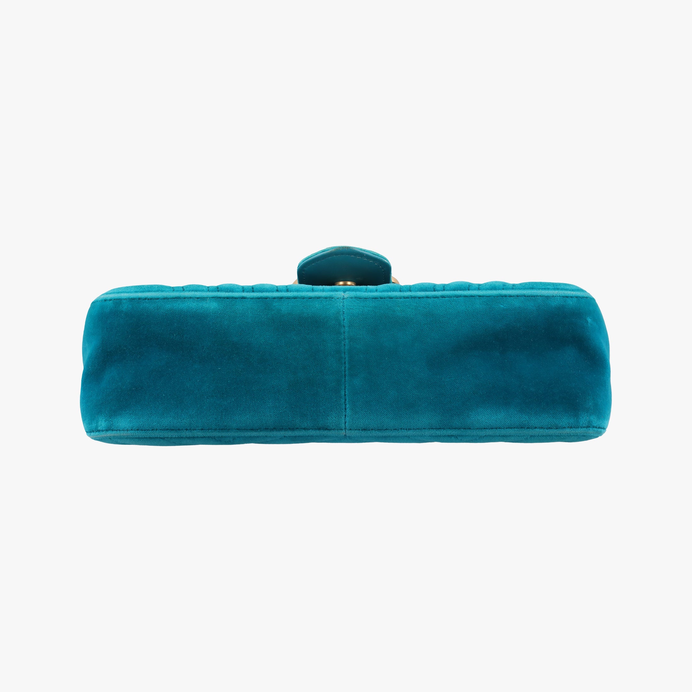 Secondhand Gucci GG Marmont Blue velour 443497 shoulderbag | stylenewstar