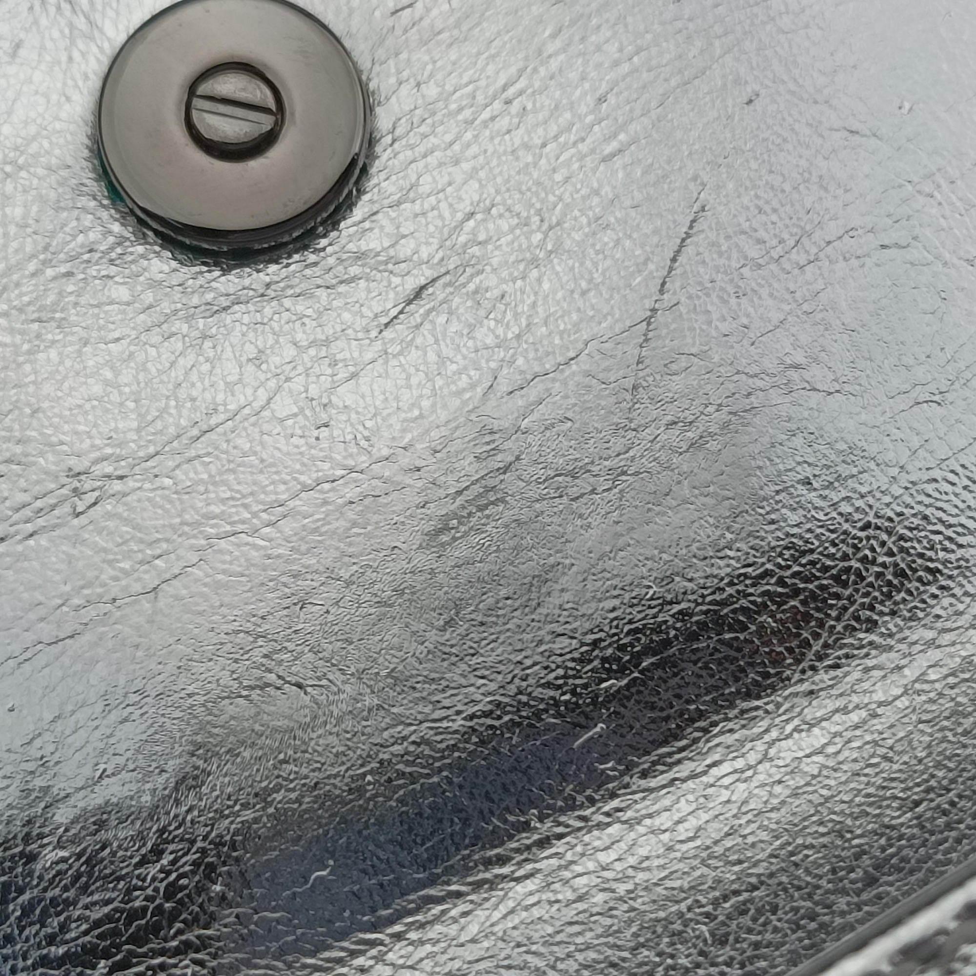 Secondhand Christian Dior Dior double Medium Silver Leather  shoulderbag | stylenewstar