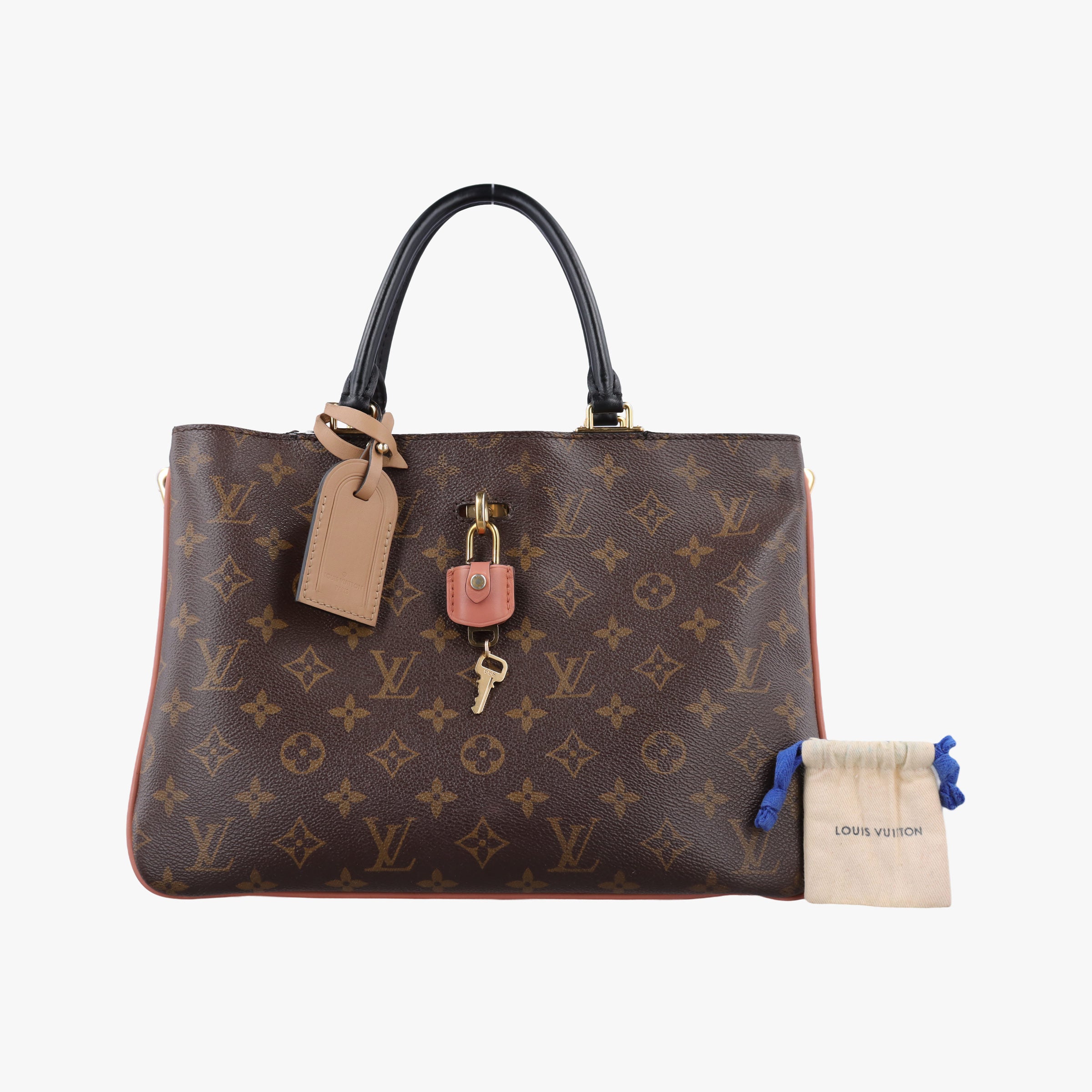 Pre-owned Louis Vuitton Mille feuille Brown×multi Monogram canvas×calf leather M44255 handbag | stylenewstar