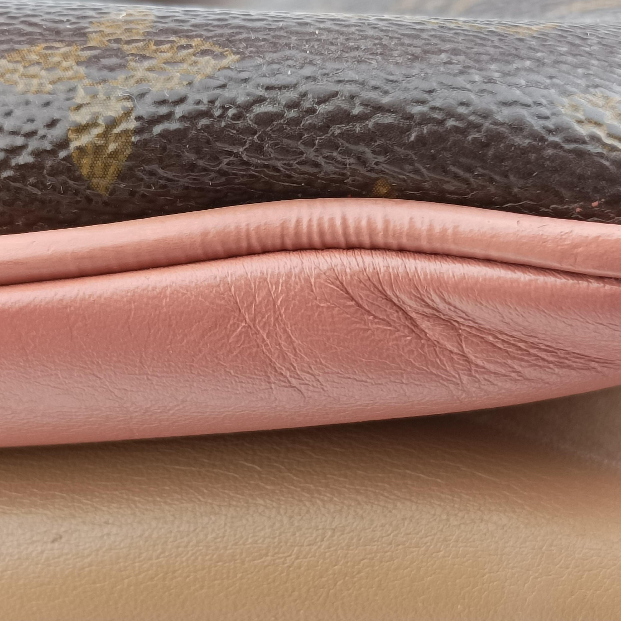 Pre-owned Louis Vuitton Mille feuille Brown×multi Monogram canvas×calf leather M44255 handbag | stylenewstar