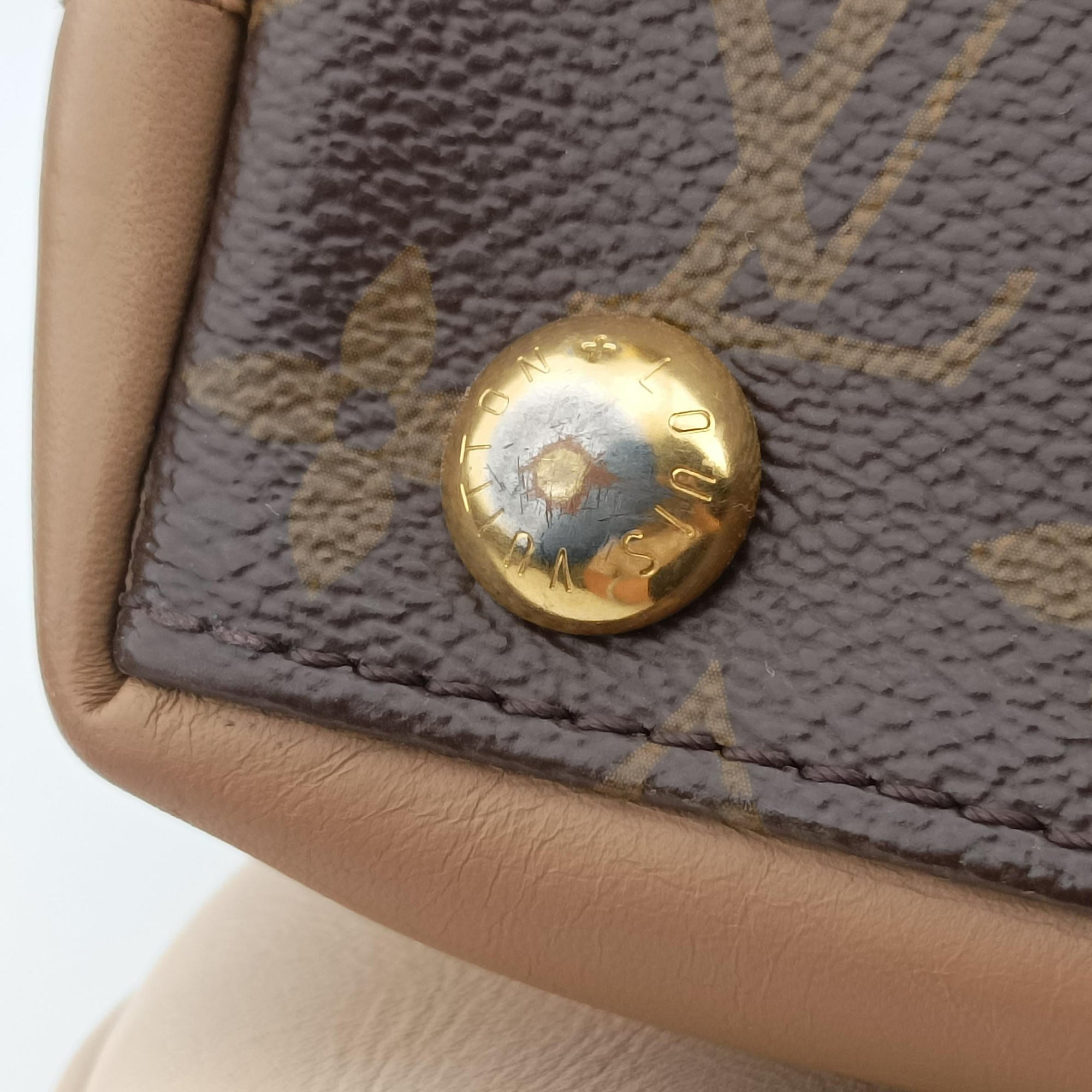 Pre-owned Louis Vuitton Mille feuille Brown×multi Monogram canvas×calf leather M44255 handbag | stylenewstar
