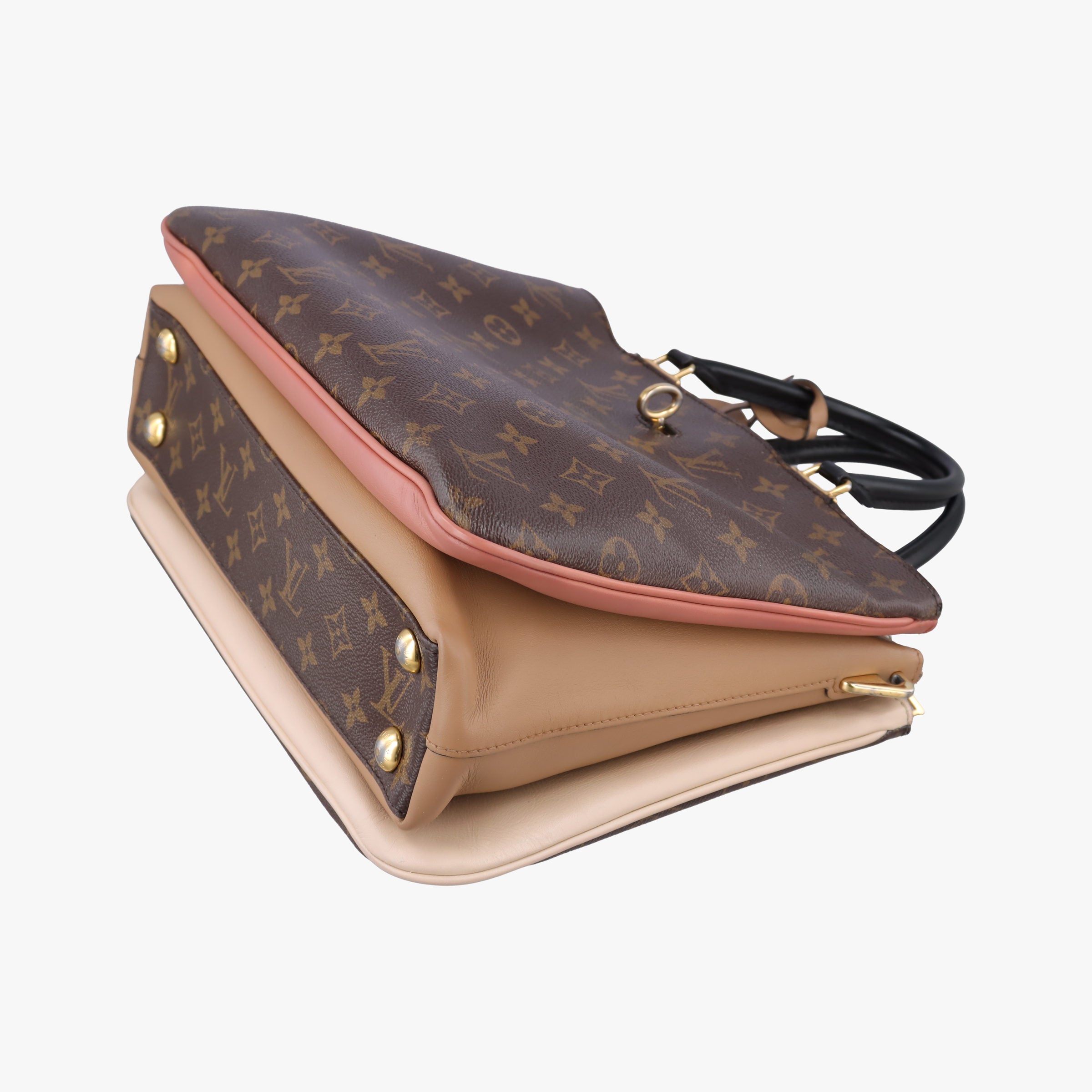 Pre-owned Louis Vuitton Mille feuille Brown×multi Monogram canvas×calf leather M44255 handbag | stylenewstar