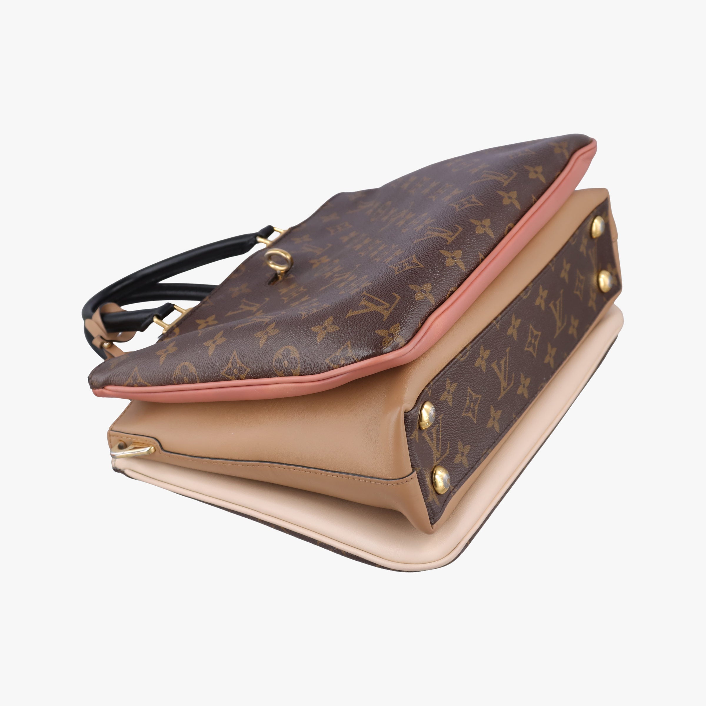 Pre-owned Louis Vuitton Mille feuille Brown×multi Monogram canvas×calf leather M44255 handbag | stylenewstar