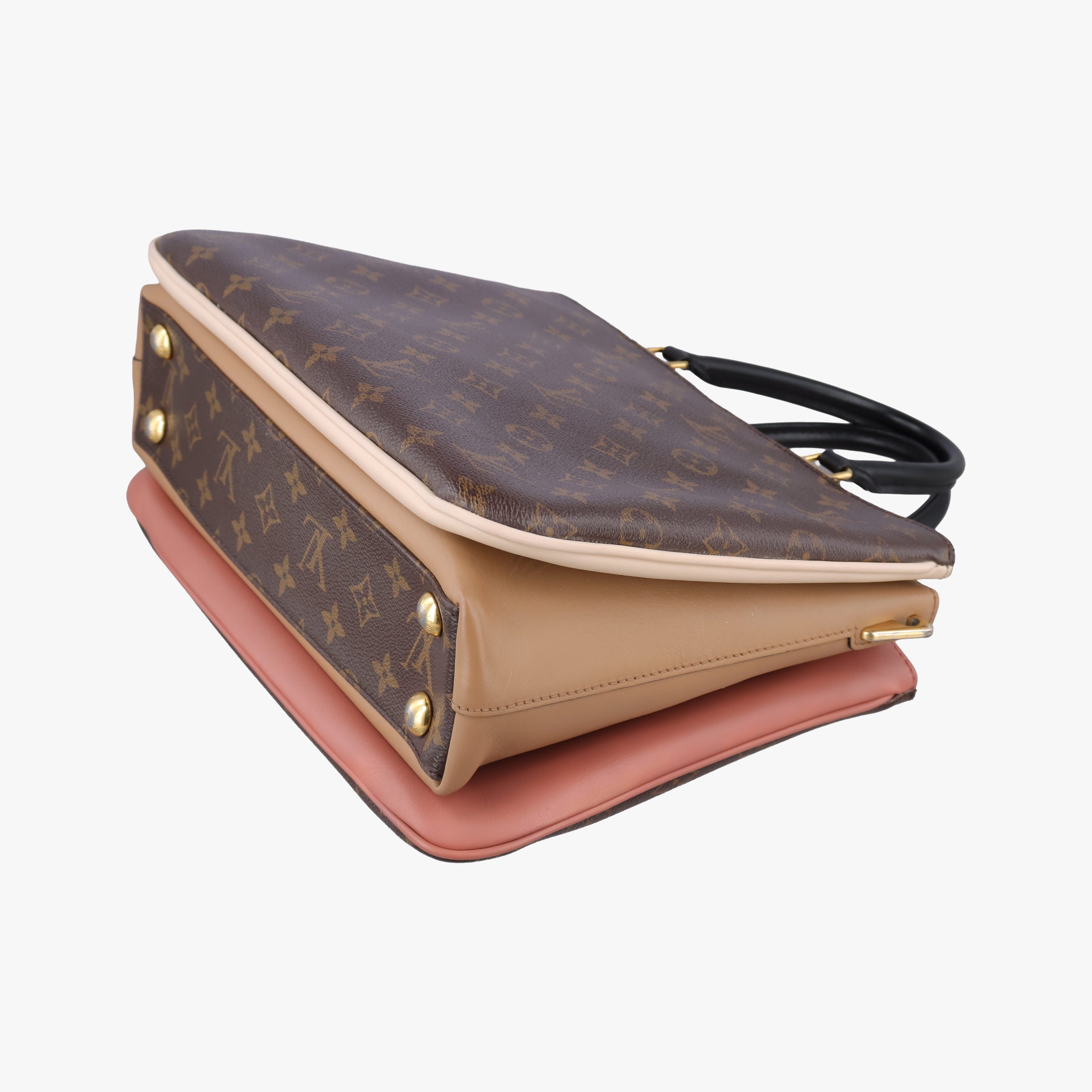 Pre-owned Louis Vuitton Mille feuille Brown×multi Monogram canvas×calf leather M44255 handbag | stylenewstar