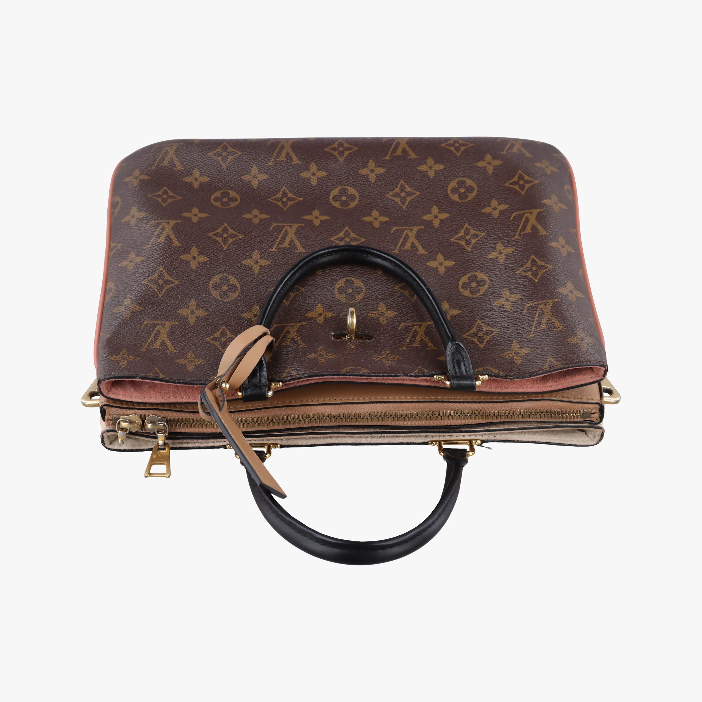 Pre-owned Louis Vuitton Mille feuille Brown×multi Monogram canvas×calf leather M44255 handbag | stylenewstar