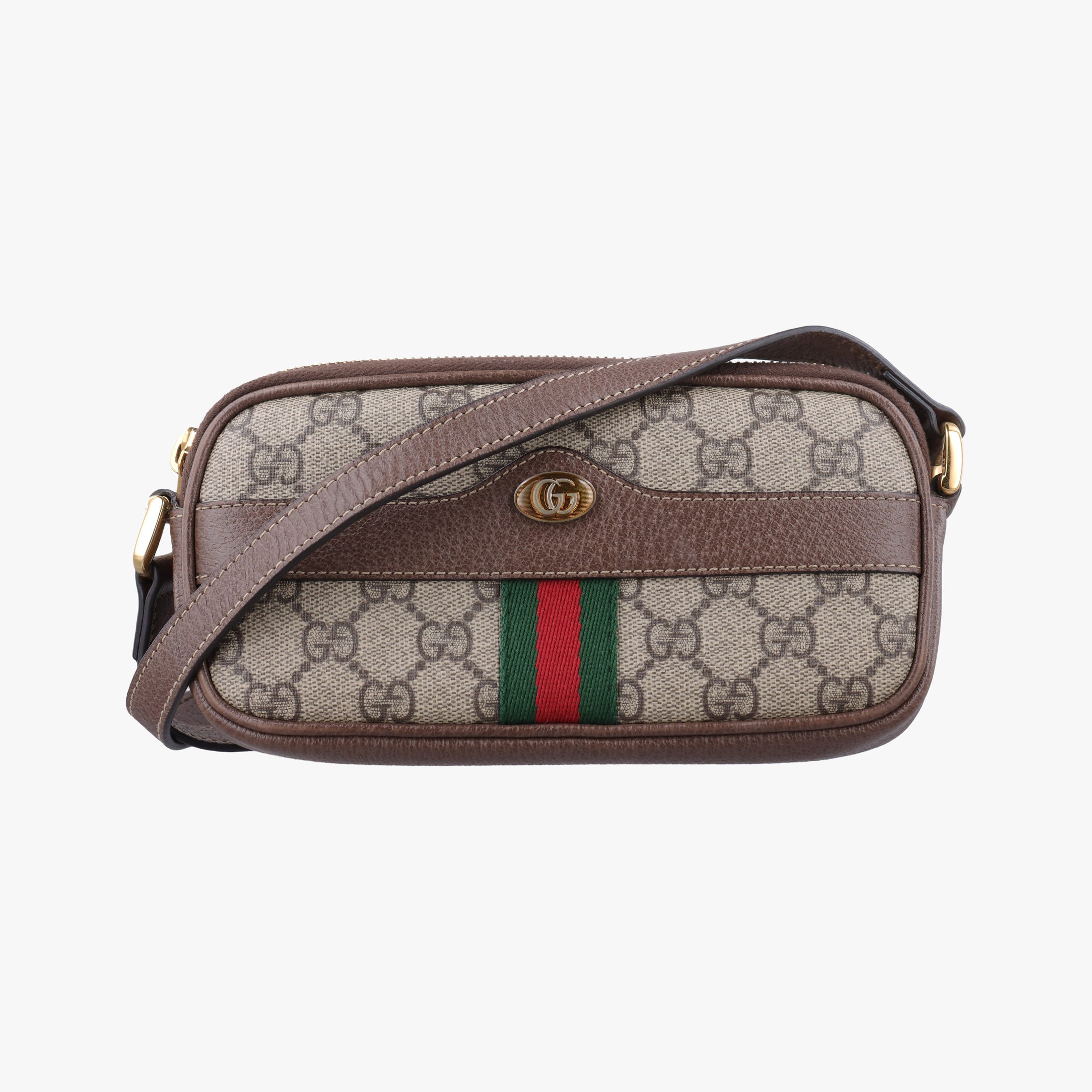 Secondhand Gucci Ophidia Beige×red×green PVC coated canvas×Leather 598664 shoulderbag | stylenewstar