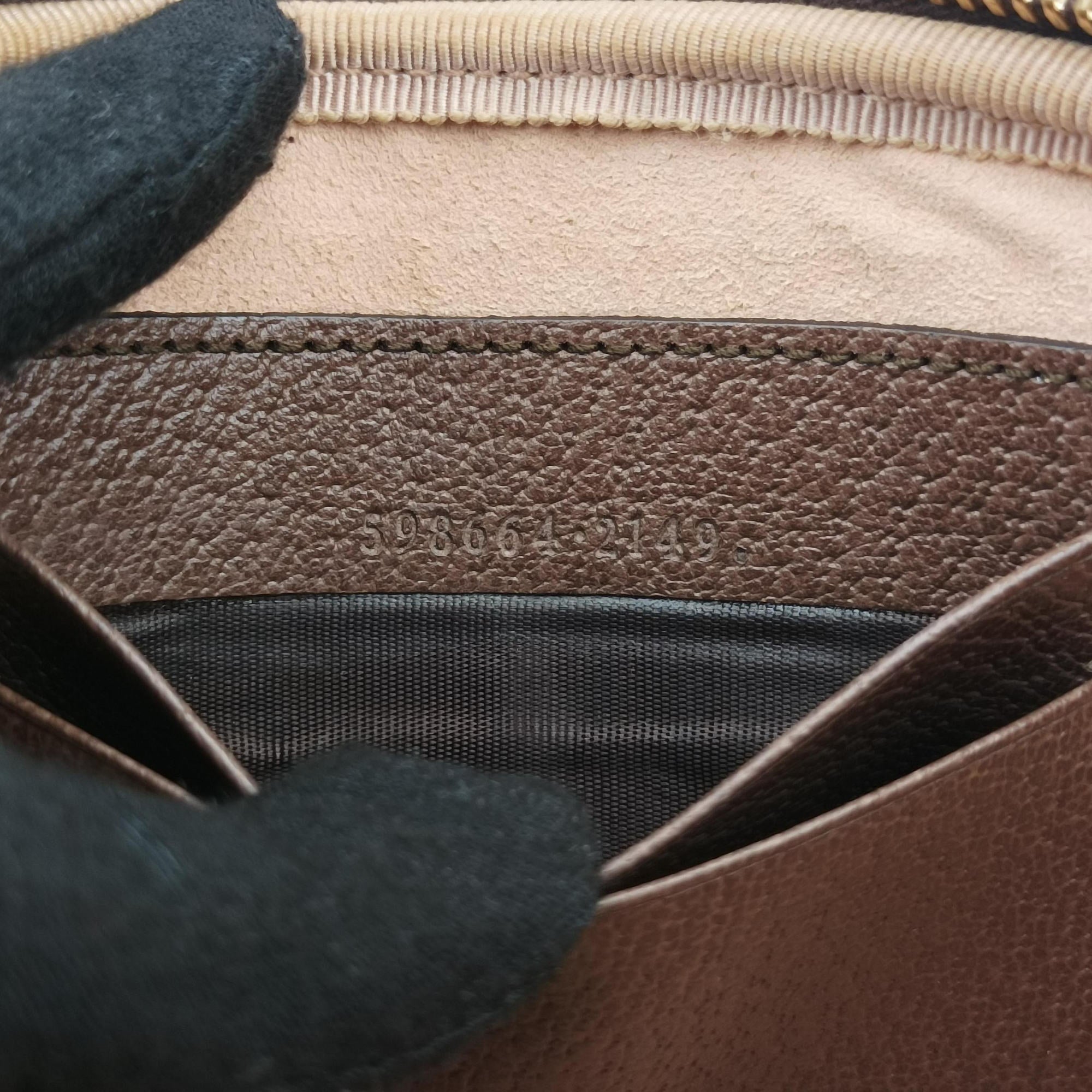 Secondhand Gucci Ophidia Beige×red×green PVC coated canvas×Leather 598664 shoulderbag | stylenewstar