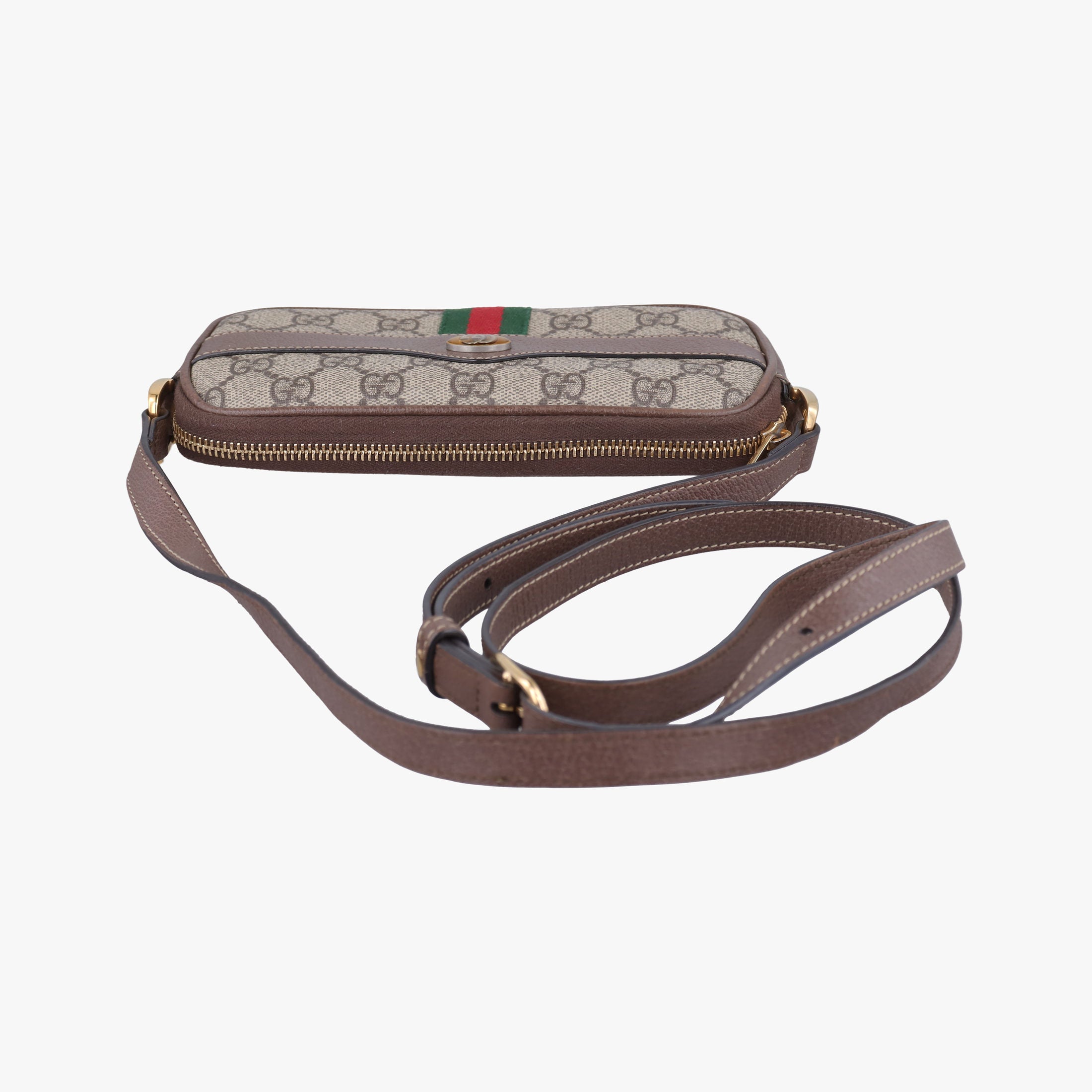 Secondhand Gucci Ophidia Beige×red×green PVC coated canvas×Leather 598664 shoulderbag | stylenewstar