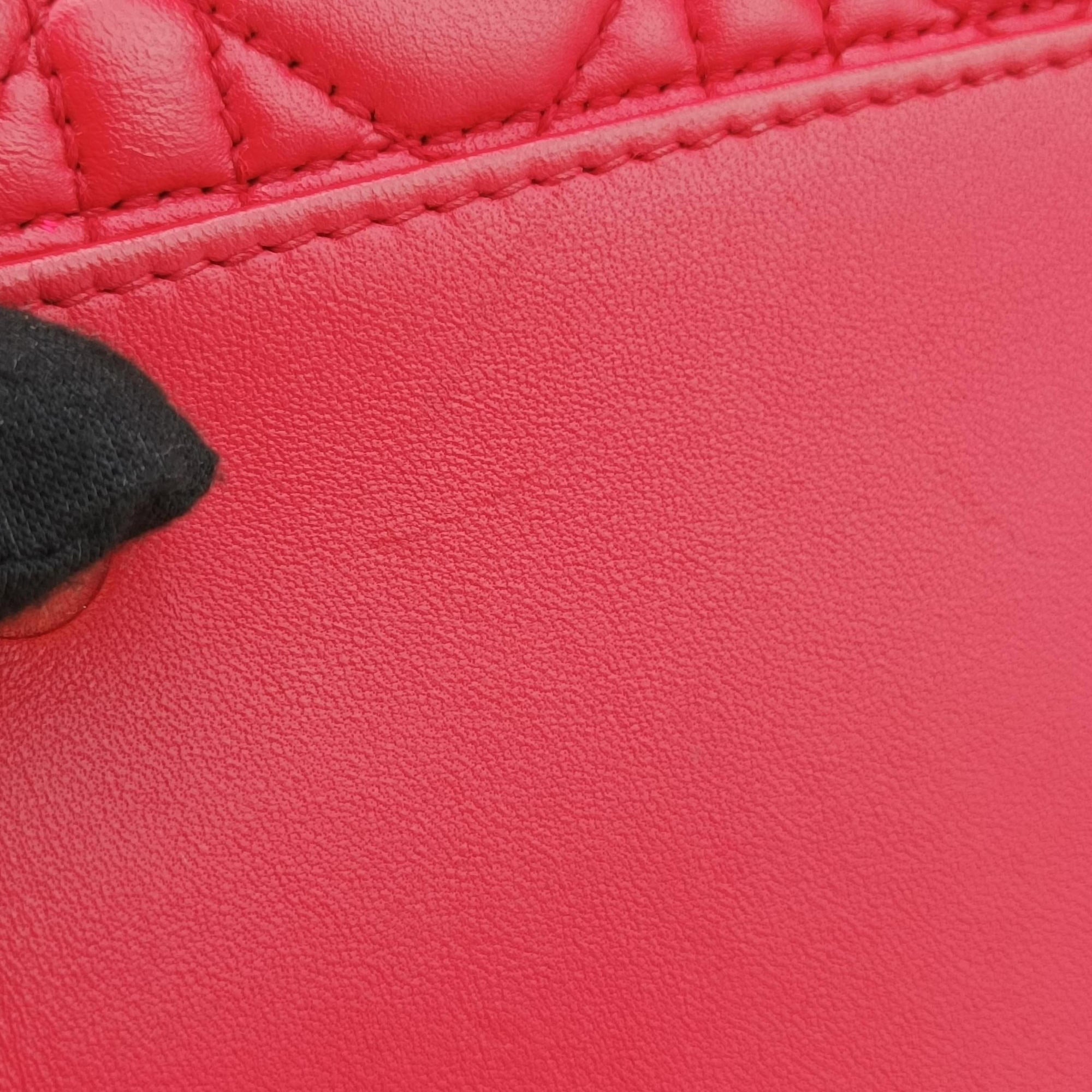 Pre-owned Christian Dior Cannage Dior Soft Shopping Red lambskin  handbag | stylenewstar