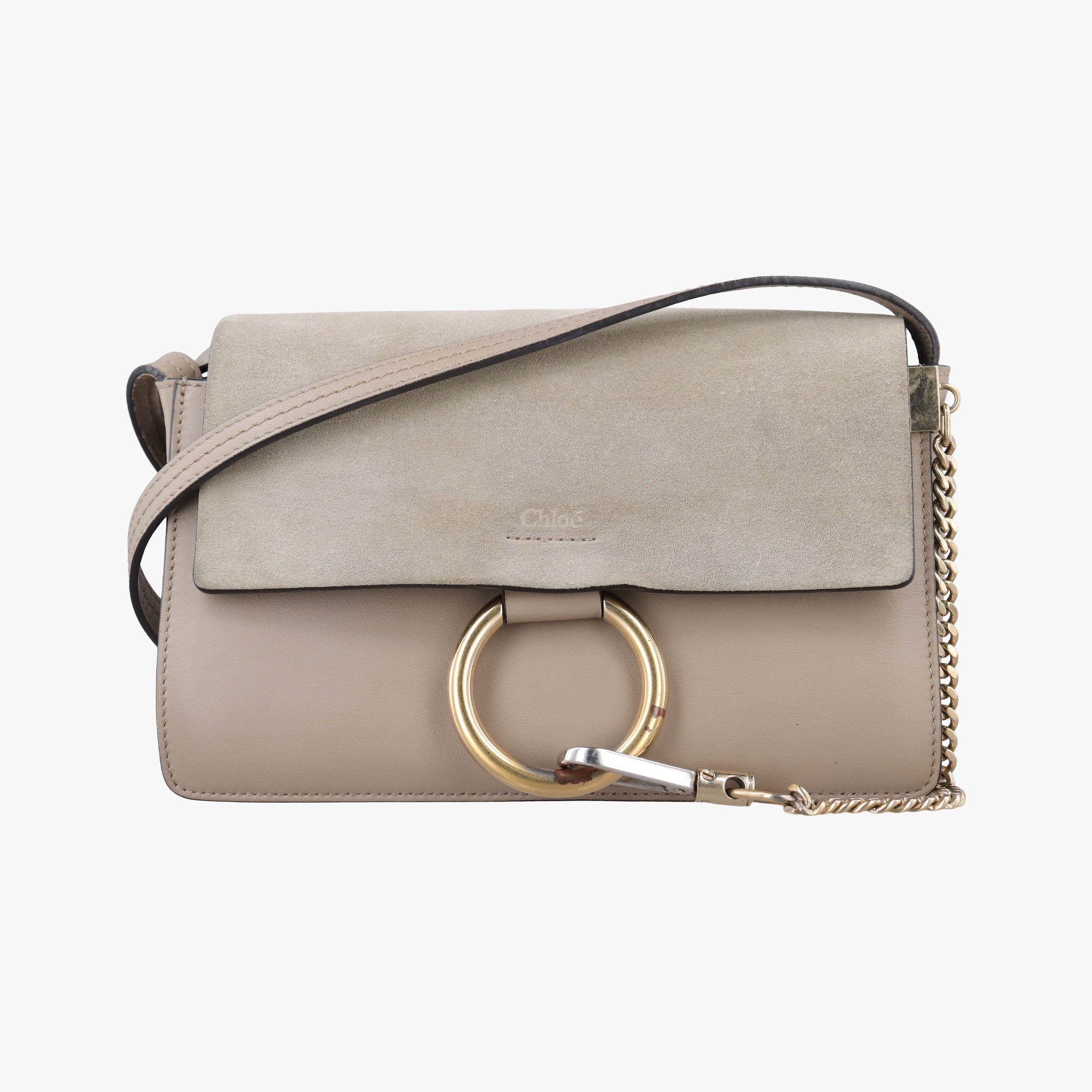 Vintage Chloe FAYE Beige Suede × leather  shoulderbag | stylenewstar