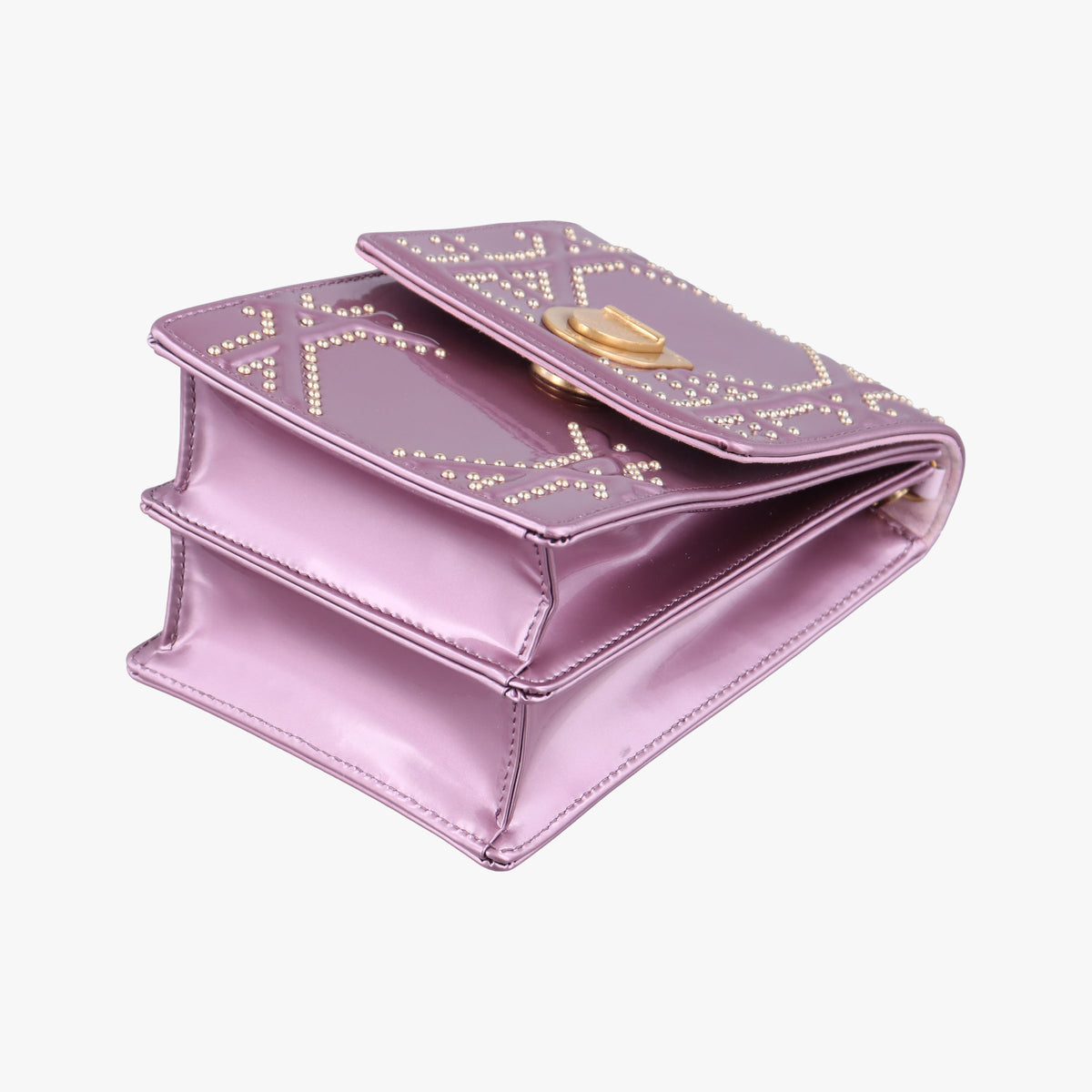 Pre-owned Christian Dior Diorama Pink Patent  shoulderbag | stylenewstar