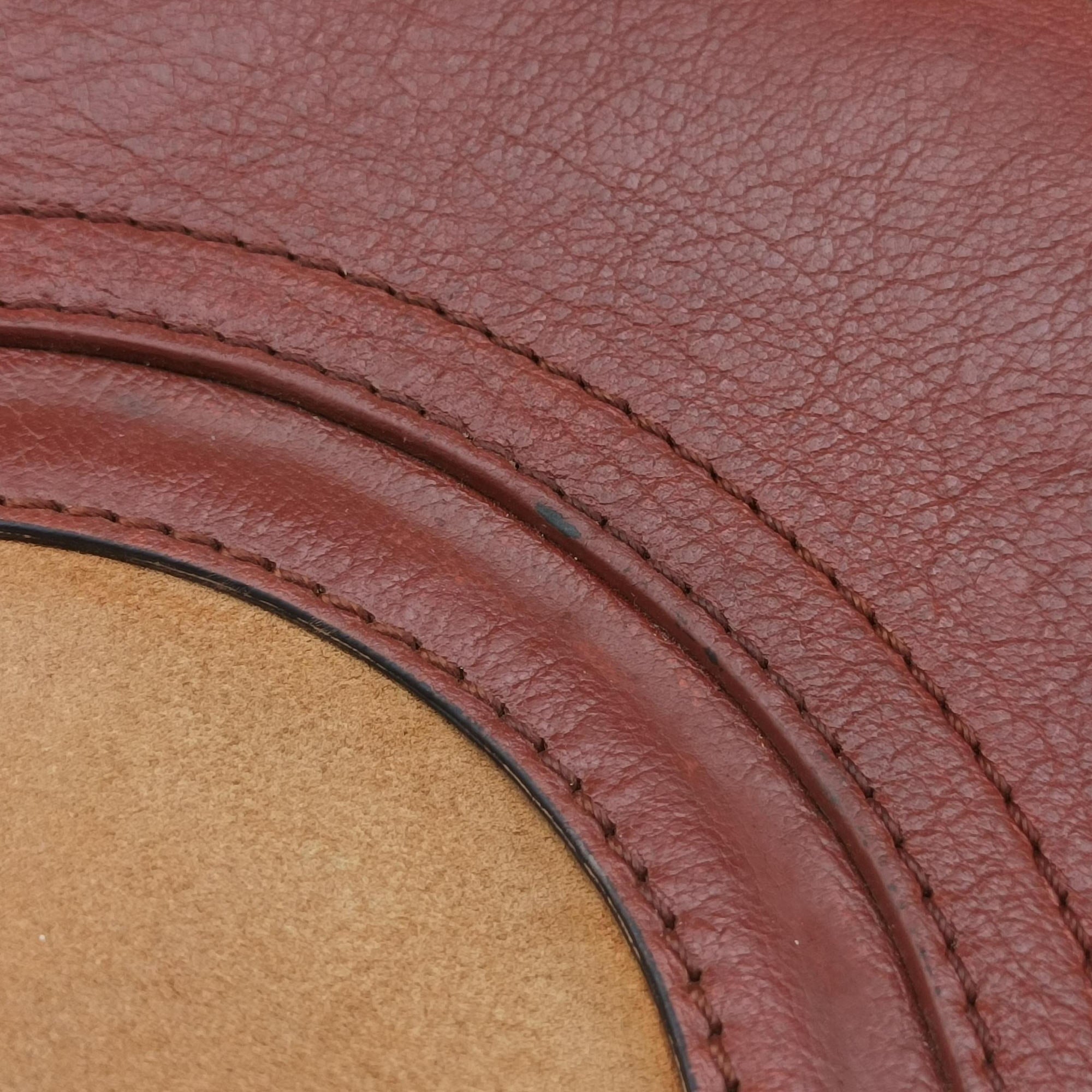 Pre-owned Chloe Small Pixie Round Top Brown × Bordeaux Leather×Suede  shoulderbag | stylenewstar