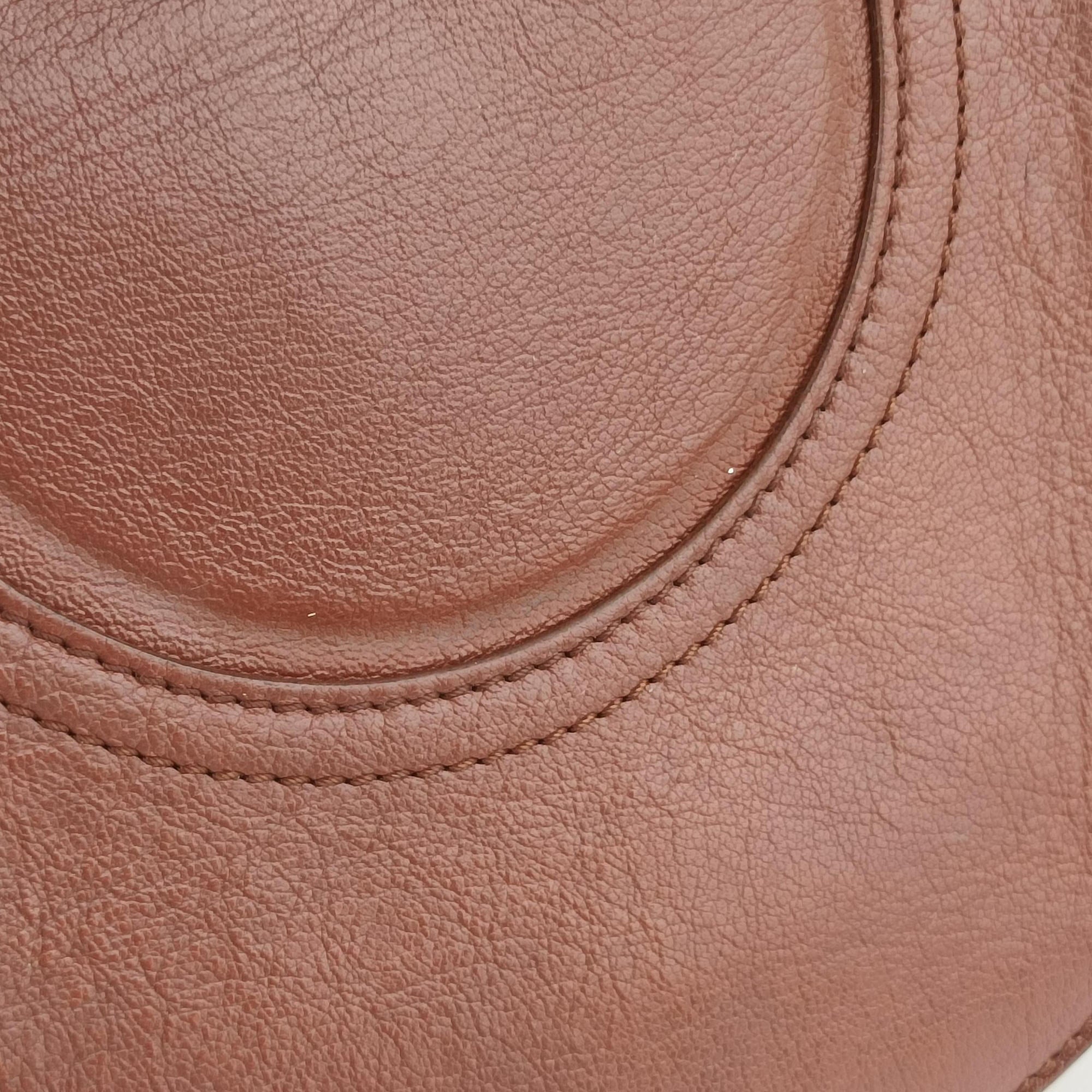 Pre-owned Chloe Small Pixie Round Top Brown × Bordeaux Leather×Suede  shoulderbag | stylenewstar