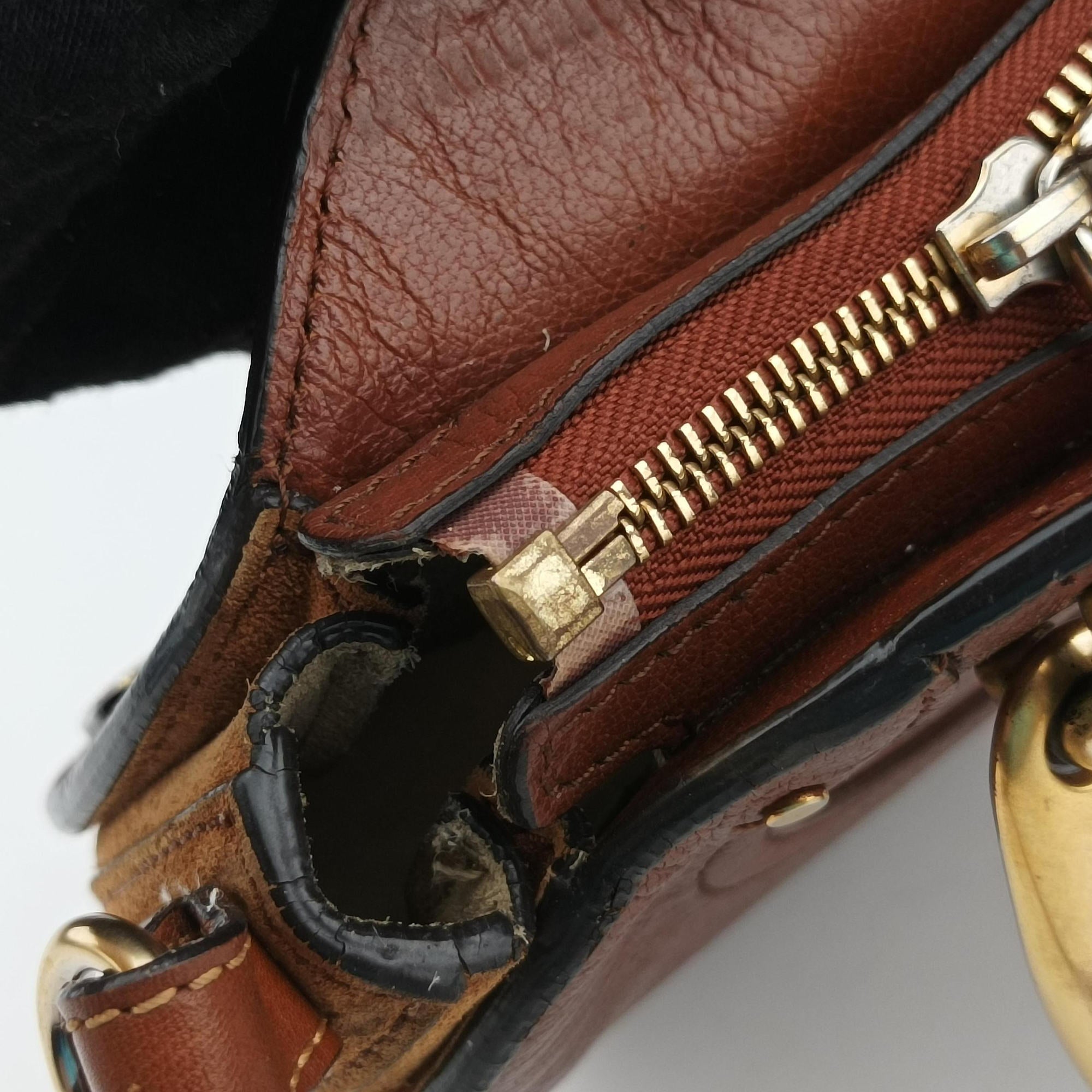 Pre-owned Chloe Small Pixie Round Top Brown × Bordeaux Leather×Suede  shoulderbag | stylenewstar
