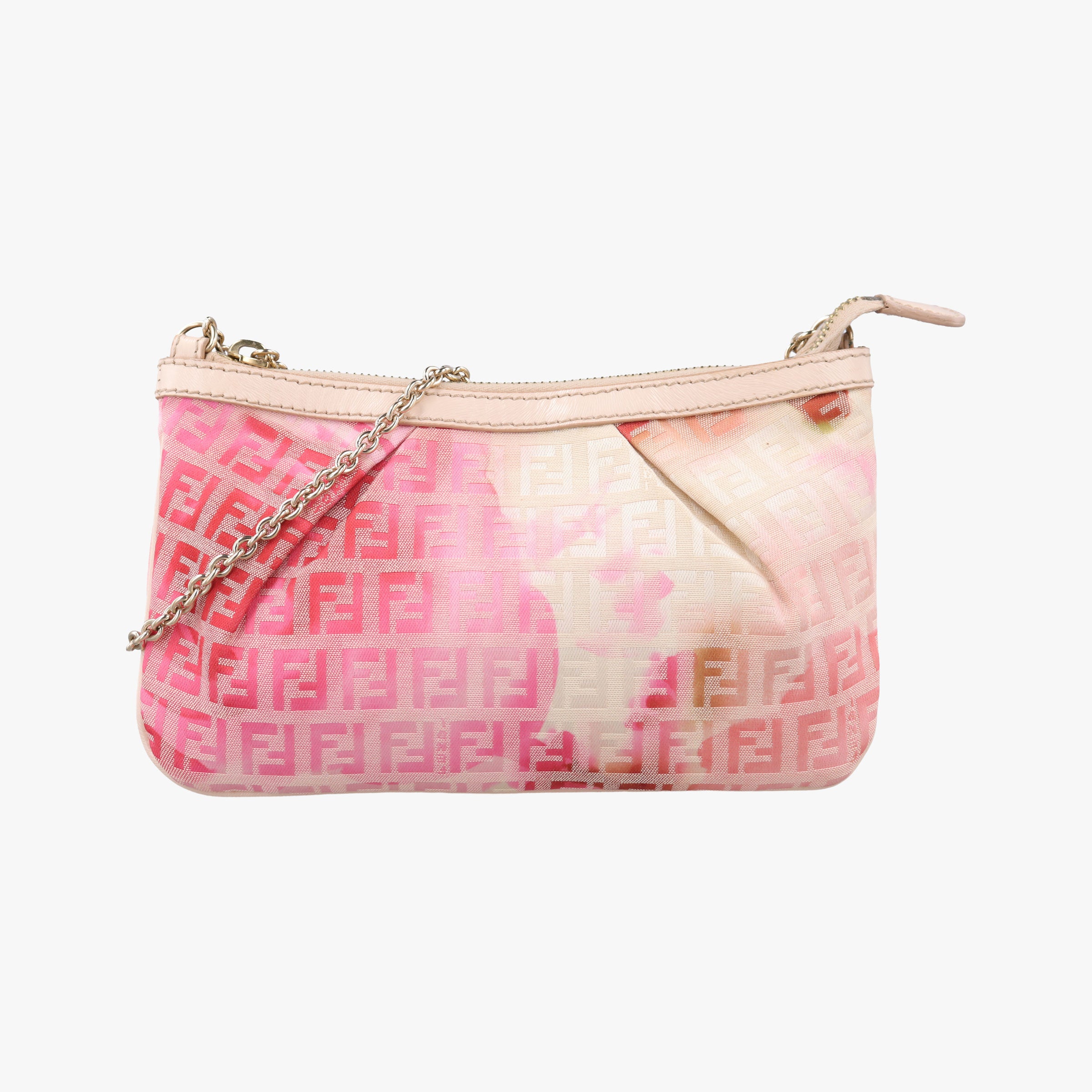 Vintage Fendi Zucchino Studded Pink canvas 8BR594 handbag | stylenewstar