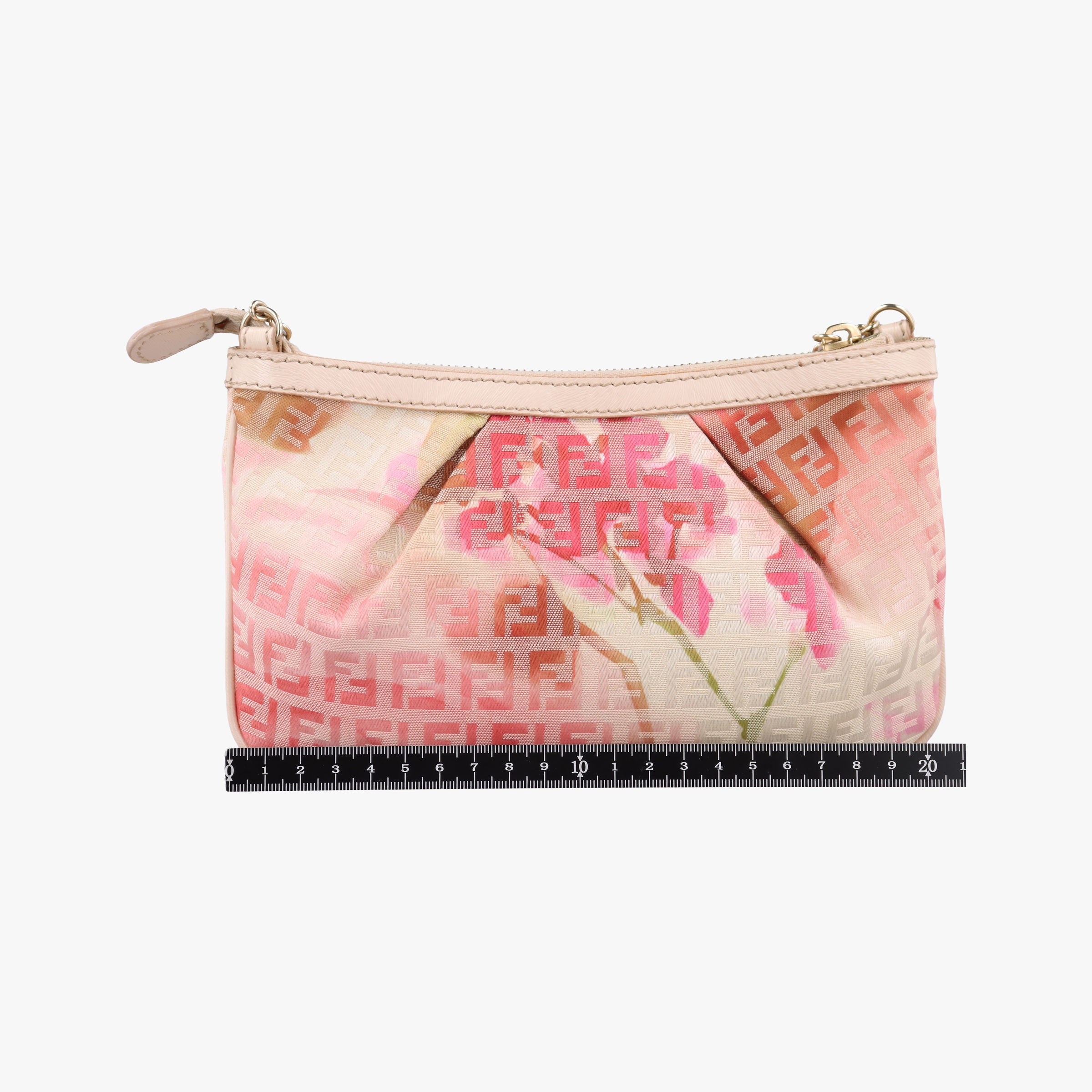 Vintage Fendi Zucchino Studded Pink canvas 8BR594 handbag | stylenewstar