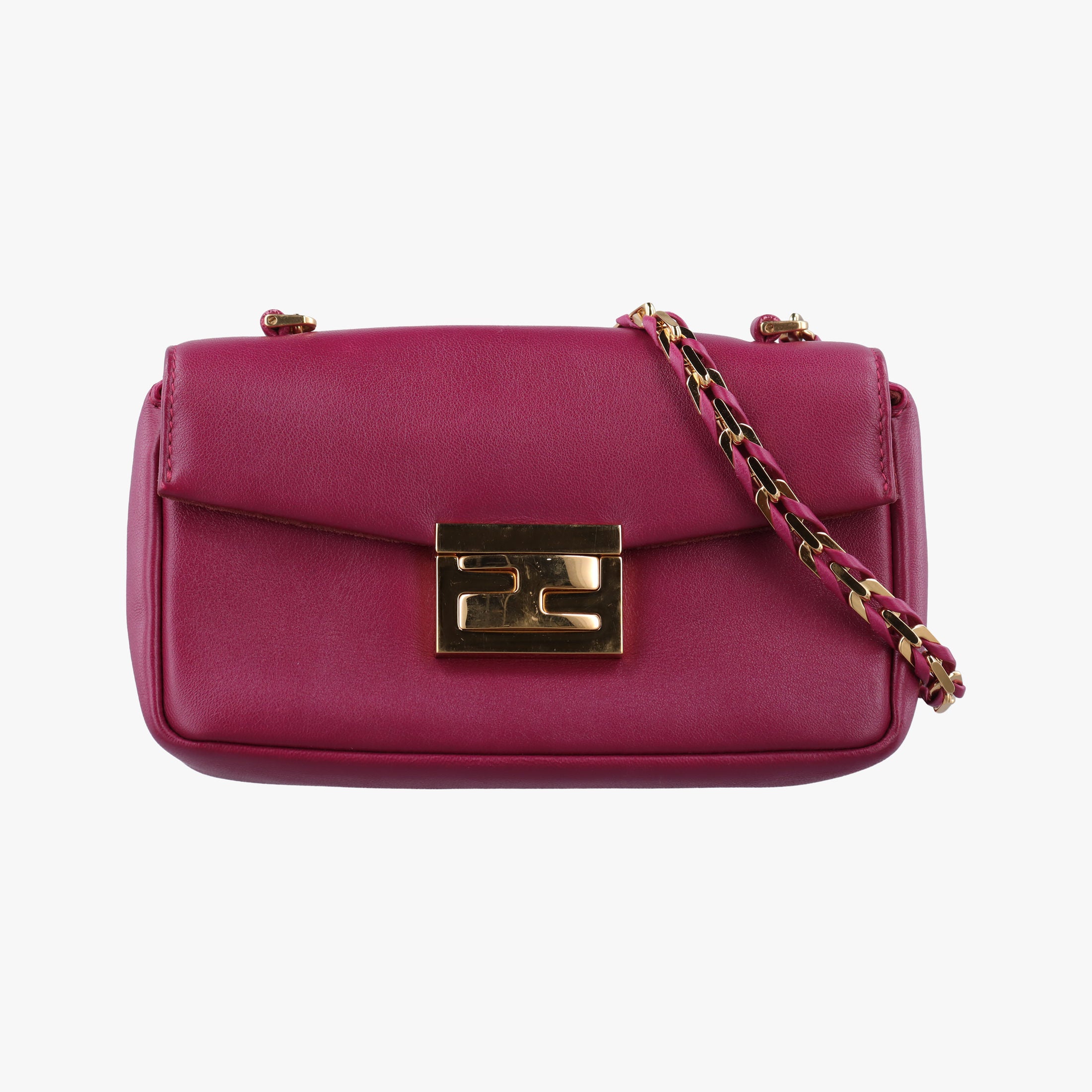 Vintage Fendi Mini Be Baguette Rose Leather 8M0315 shoulderbag | stylenewstar