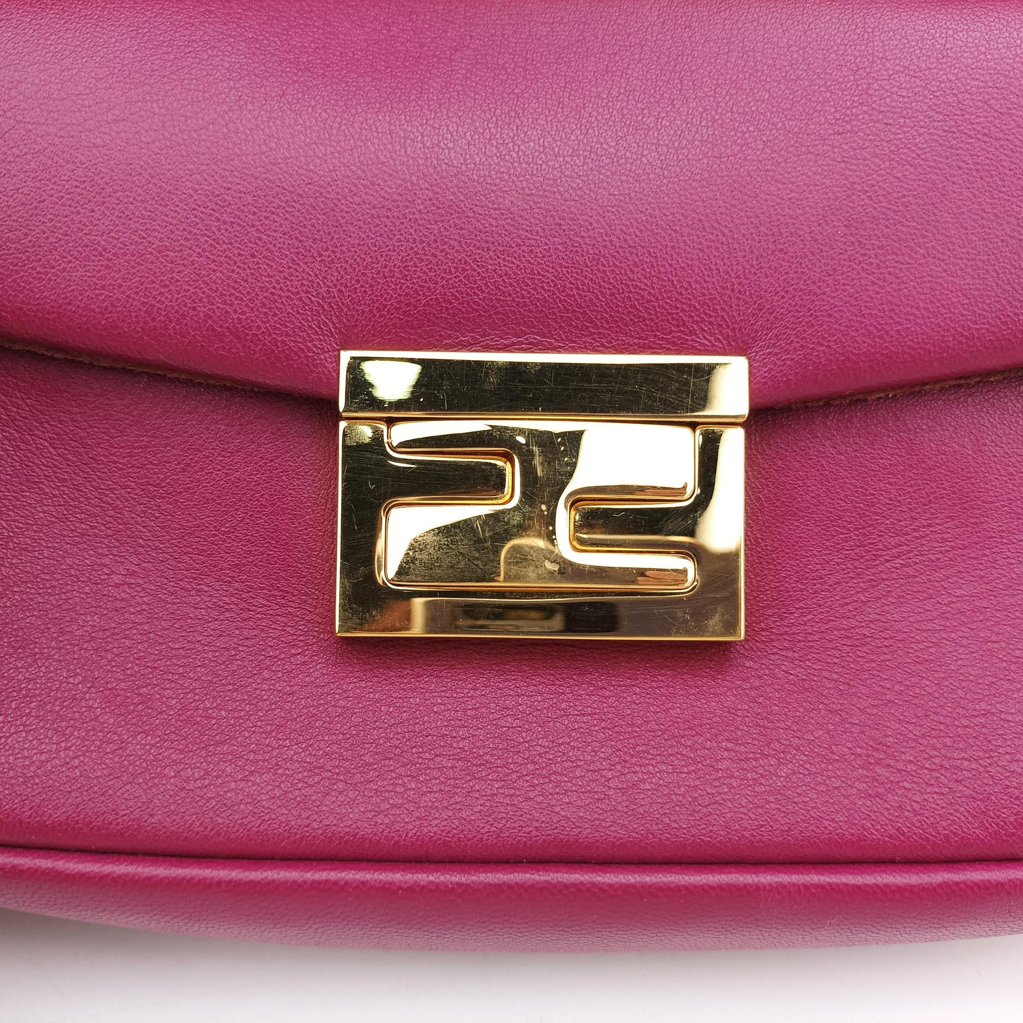 Vintage Fendi Mini Be Baguette Rose Leather 8M0315 shoulderbag | stylenewstar