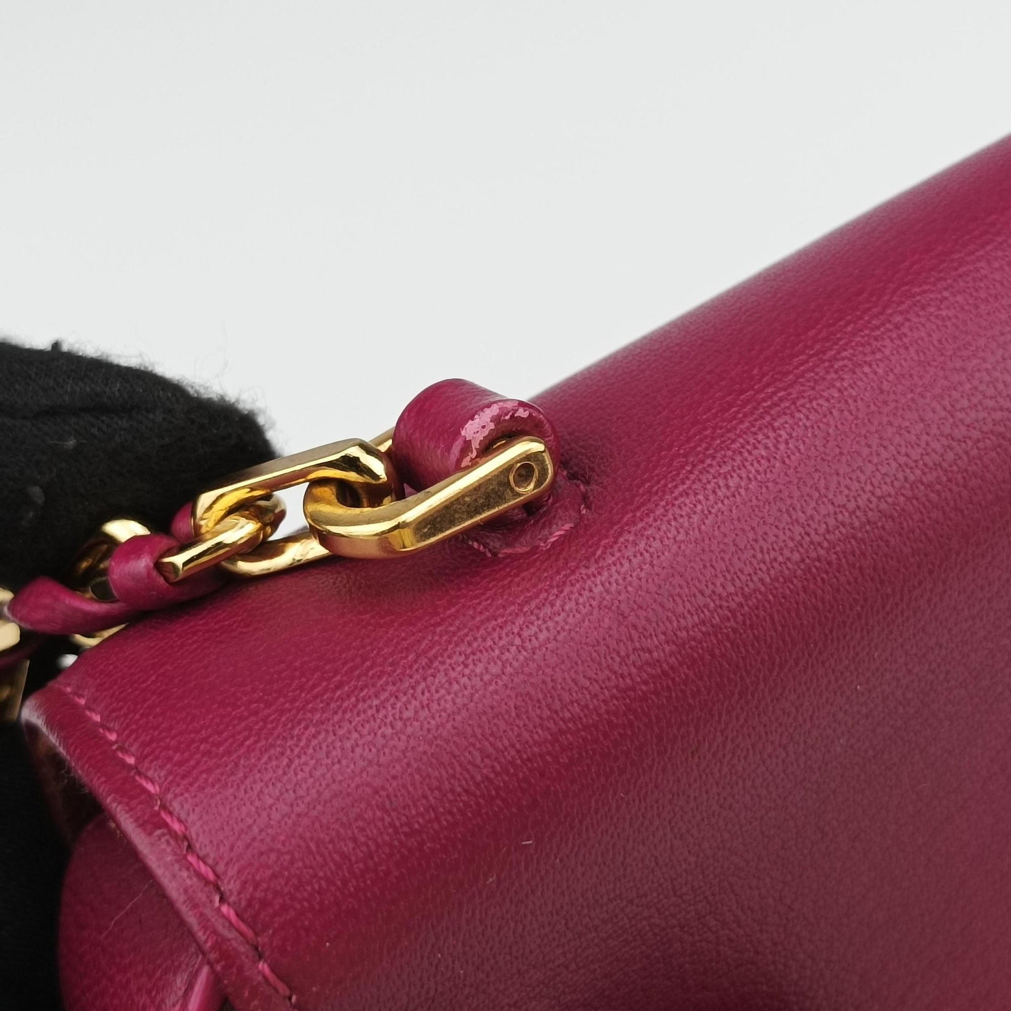 Vintage Fendi Mini Be Baguette Rose Leather 8M0315 shoulderbag | stylenewstar