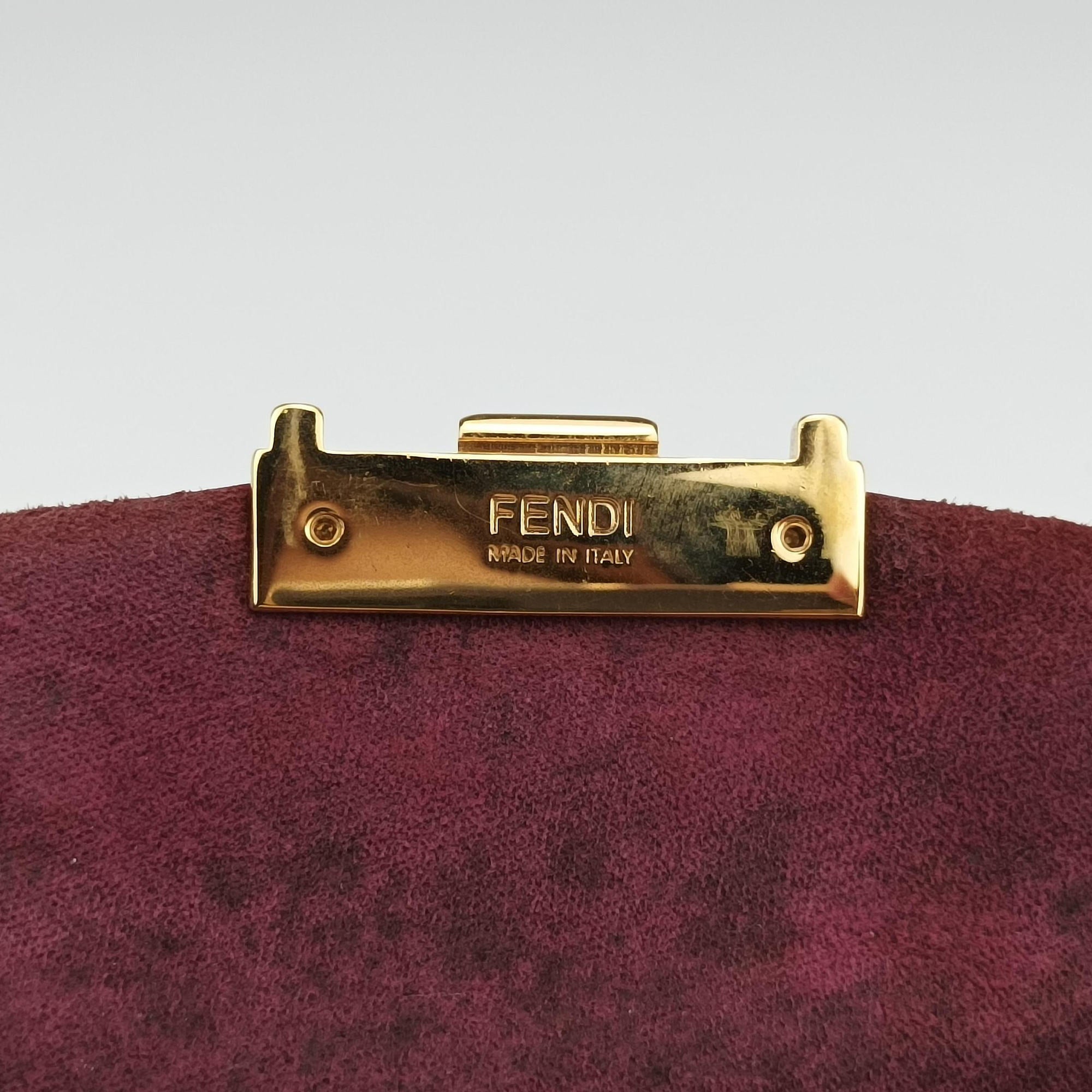 Vintage Fendi Mini Be Baguette Rose Leather 8M0315 shoulderbag | stylenewstar