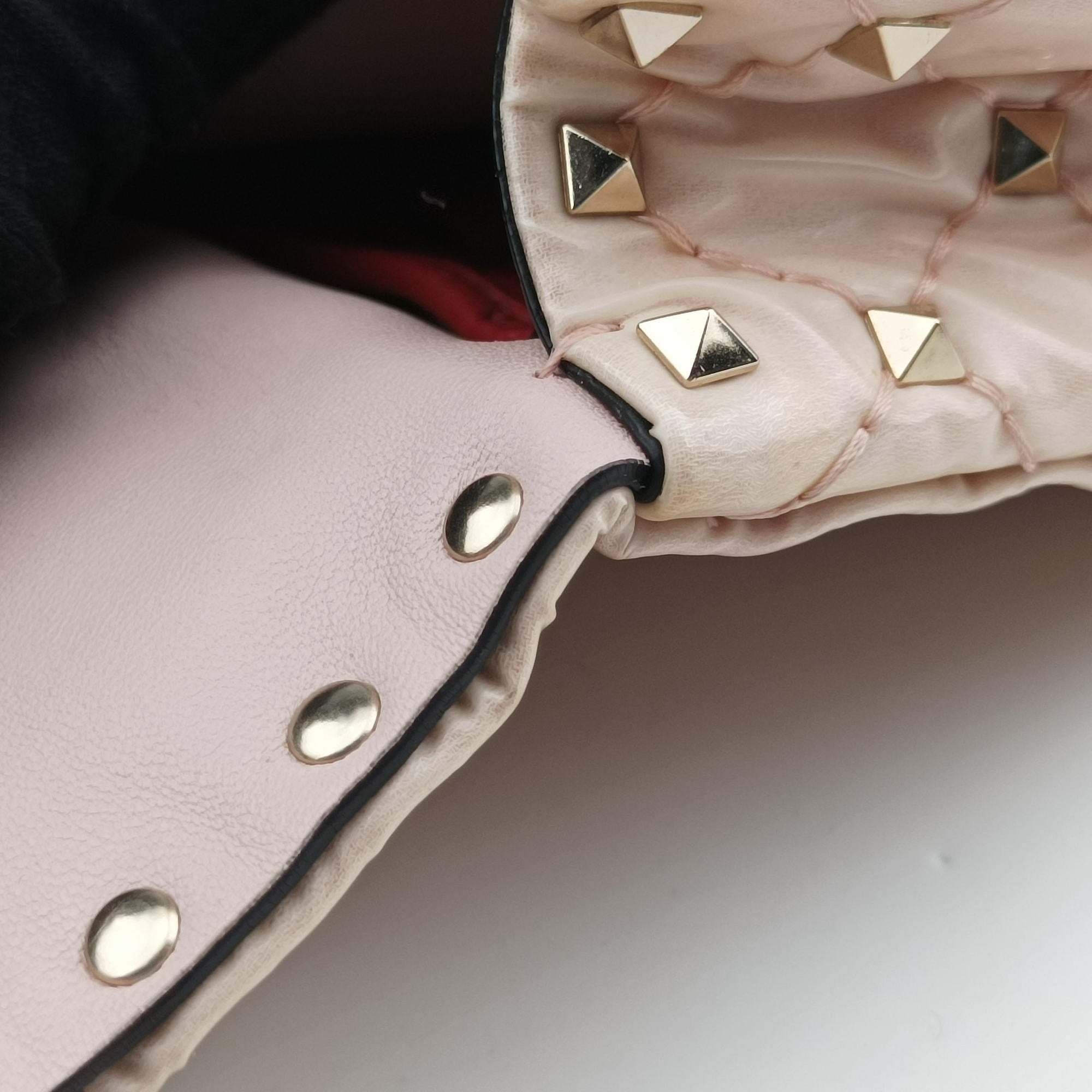 Vintage Valentino Rockstud spikes Pink pvc vinyl  shoulderbag | stylenewstar