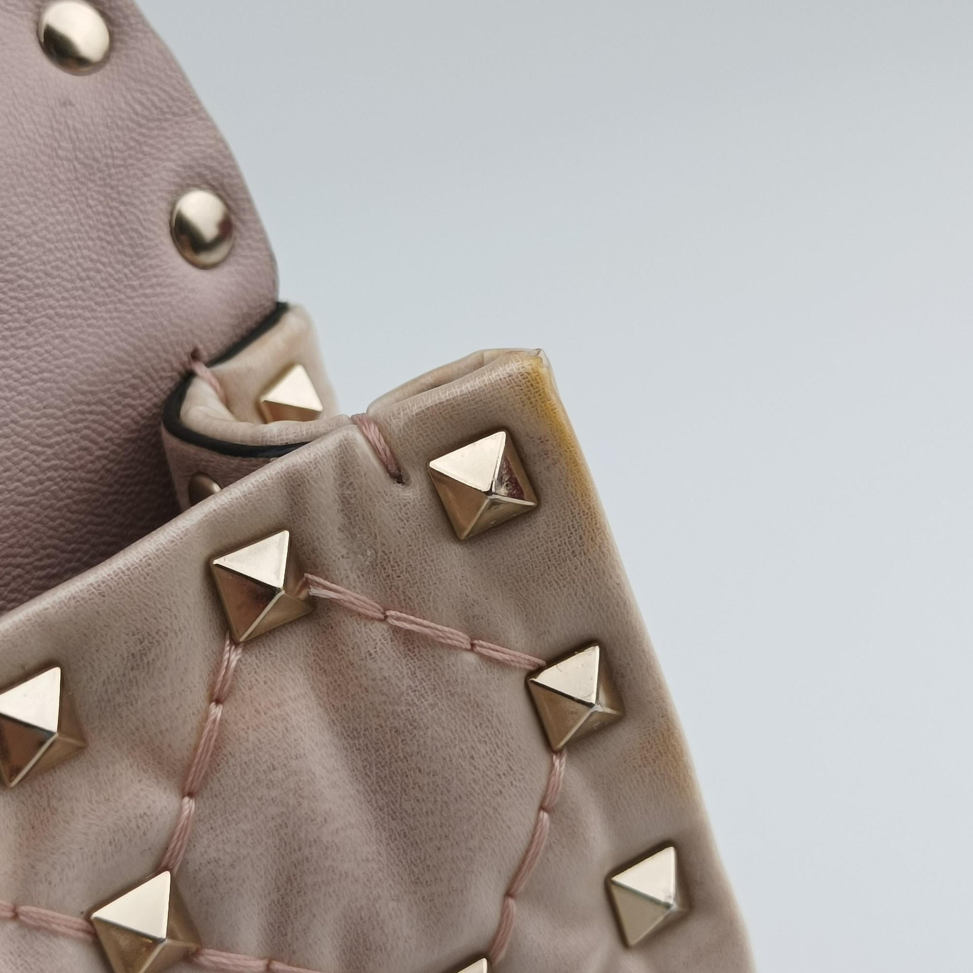 Vintage Valentino Rockstud spikes Pink pvc vinyl  shoulderbag | stylenewstar