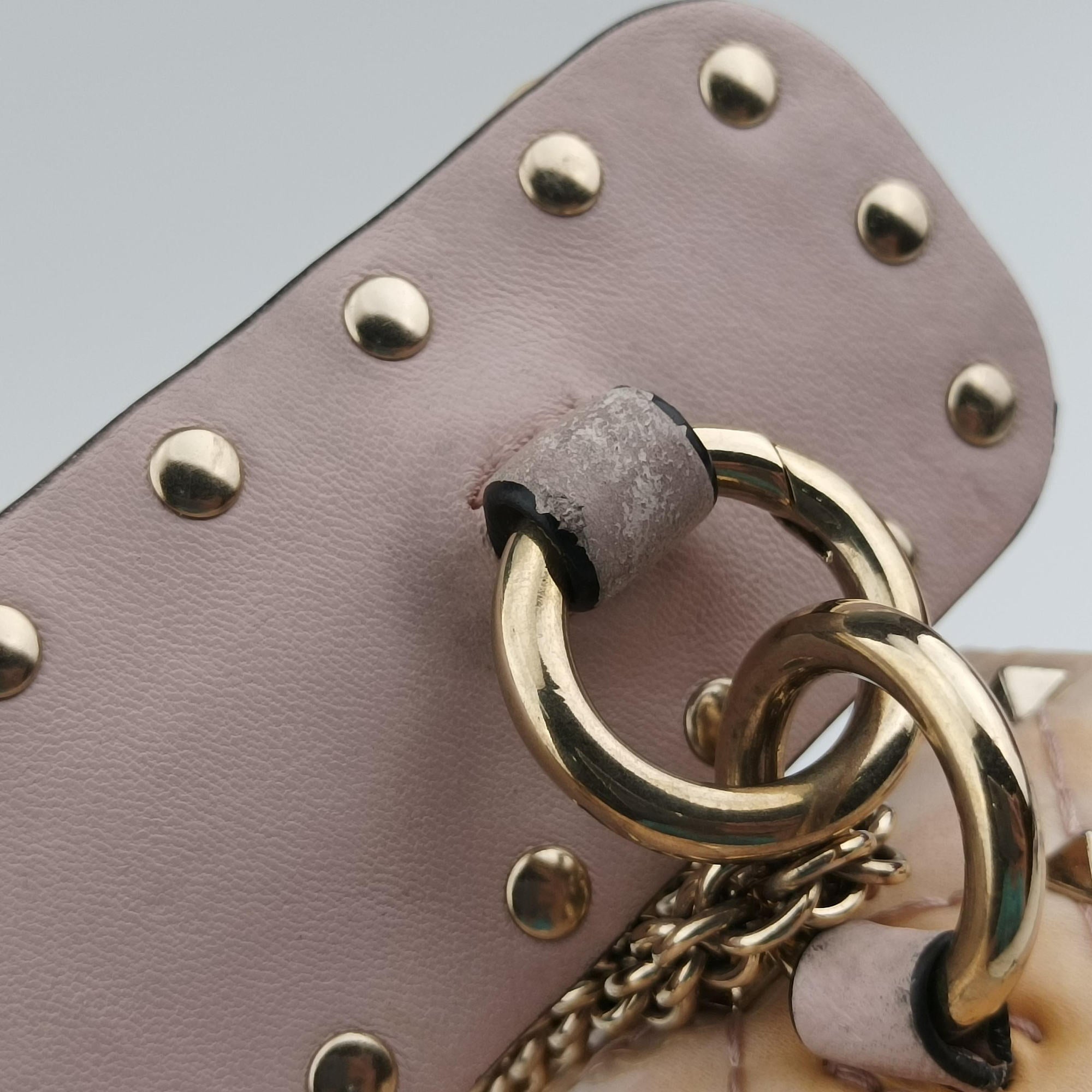 Vintage Valentino Rockstud spikes Pink pvc vinyl  shoulderbag | stylenewstar