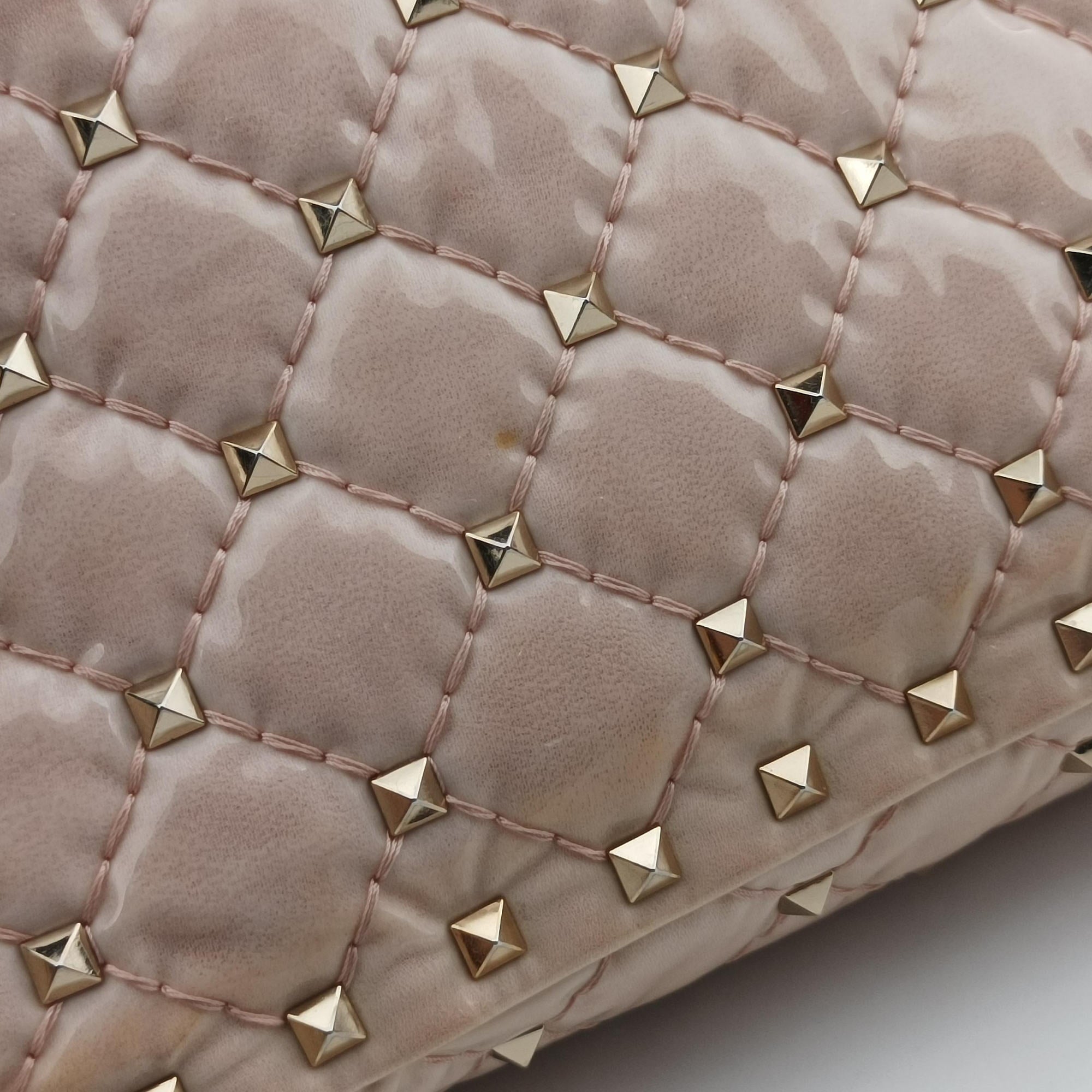 Vintage Valentino Rockstud spikes Pink pvc vinyl  shoulderbag | stylenewstar