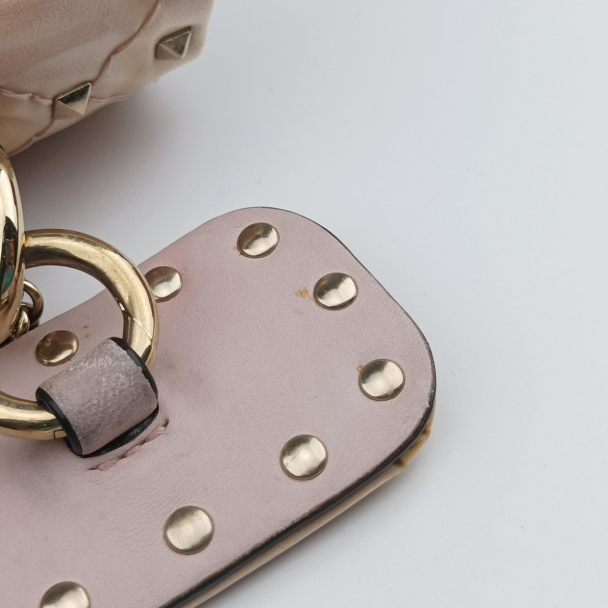 Vintage Valentino Rockstud spikes Pink pvc vinyl  shoulderbag | stylenewstar
