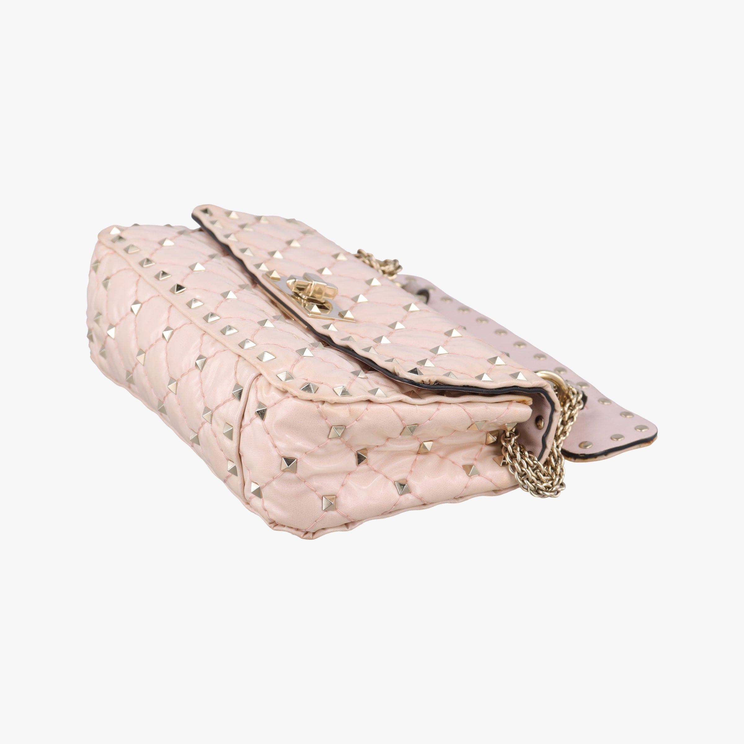 Vintage Valentino Rockstud spikes Pink pvc vinyl  shoulderbag | stylenewstar