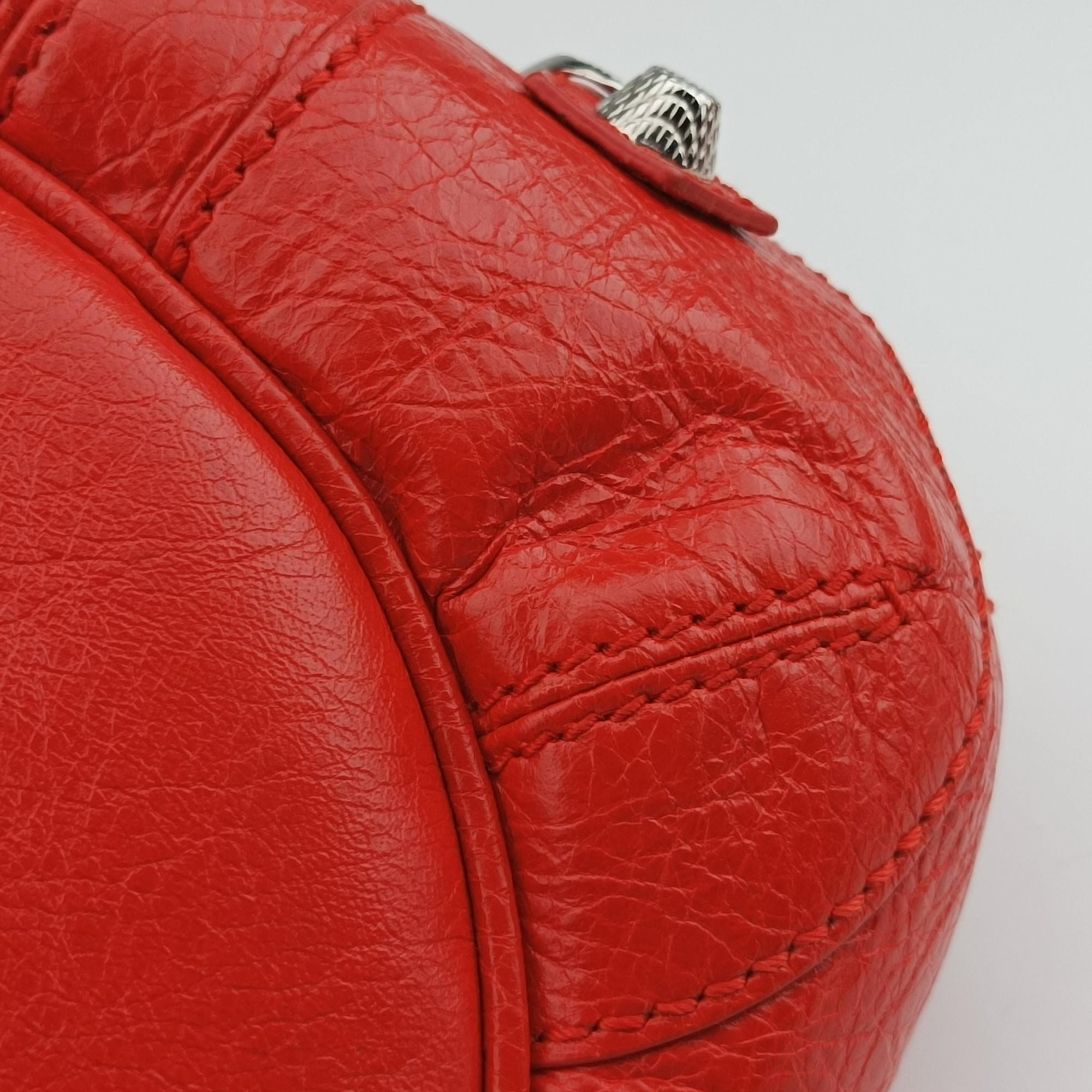Pre-owned Balenciaga Pompon Red Leather  shoulderbag | stylenewstar