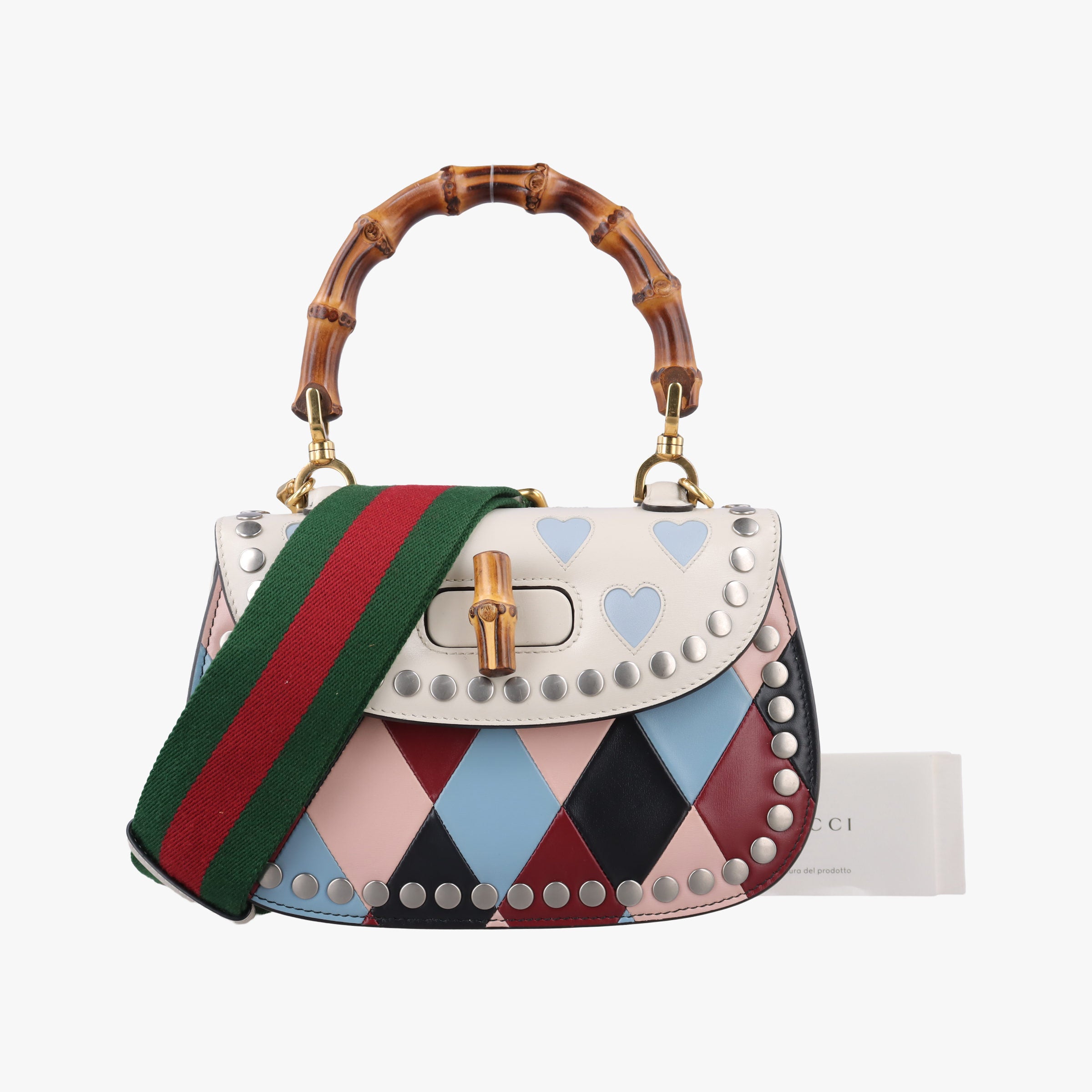 Pre-owned Gucci New Bamboo Multicolor Leather 675797 shoulderbag | stylenewstar