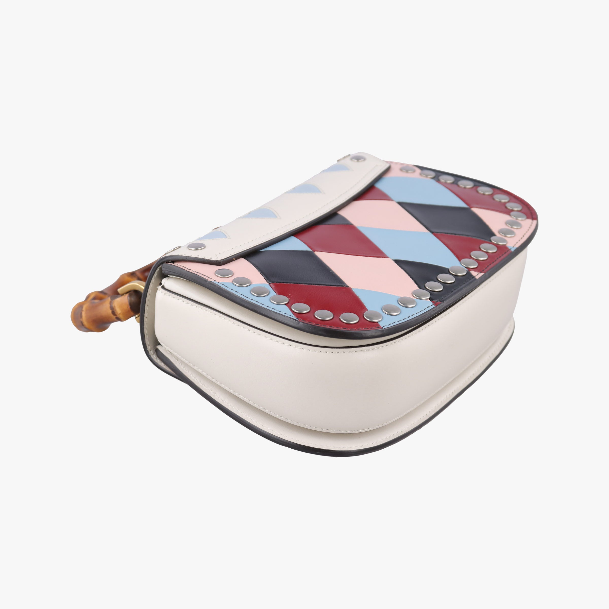 Pre-owned Gucci New Bamboo Multicolor Leather 675797 shoulderbag | stylenewstar