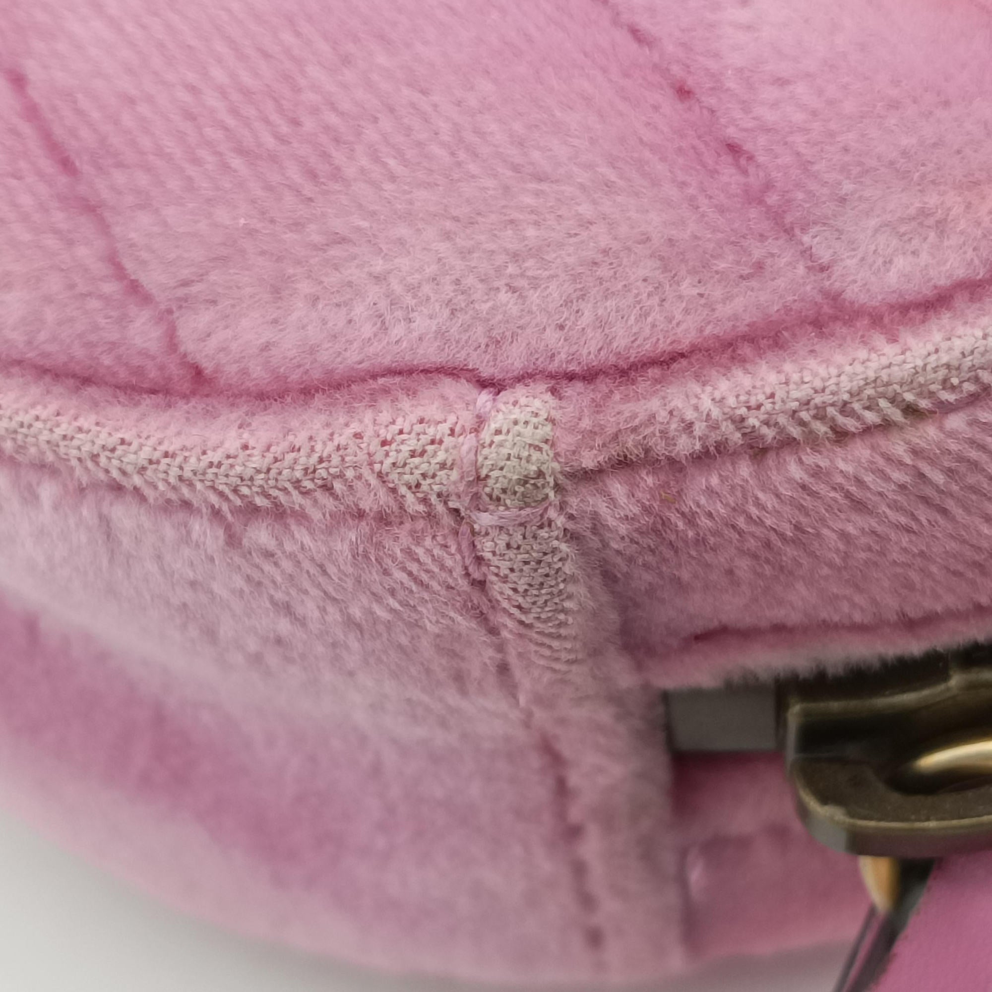 Pre-owned Gucci GG Marmont Pink velour 476434 bum bag/waist bag | stylenewstar