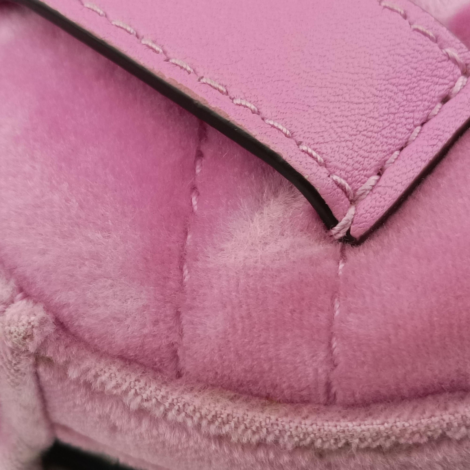 Pre-owned Gucci GG Marmont Pink velour 476434 bum bag/waist bag | stylenewstar