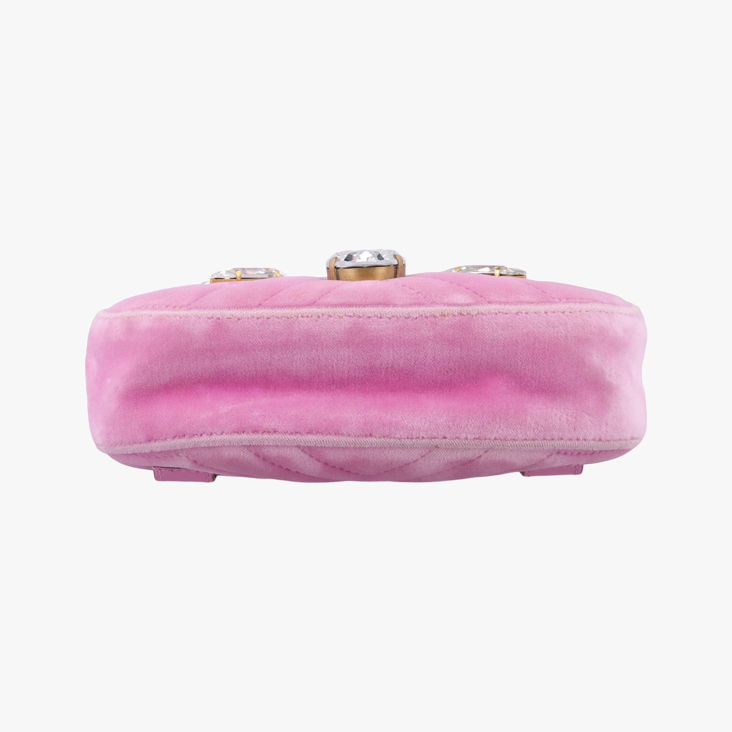 Pre-owned Gucci GG Marmont Pink velour 476434 bum bag/waist bag | stylenewstar